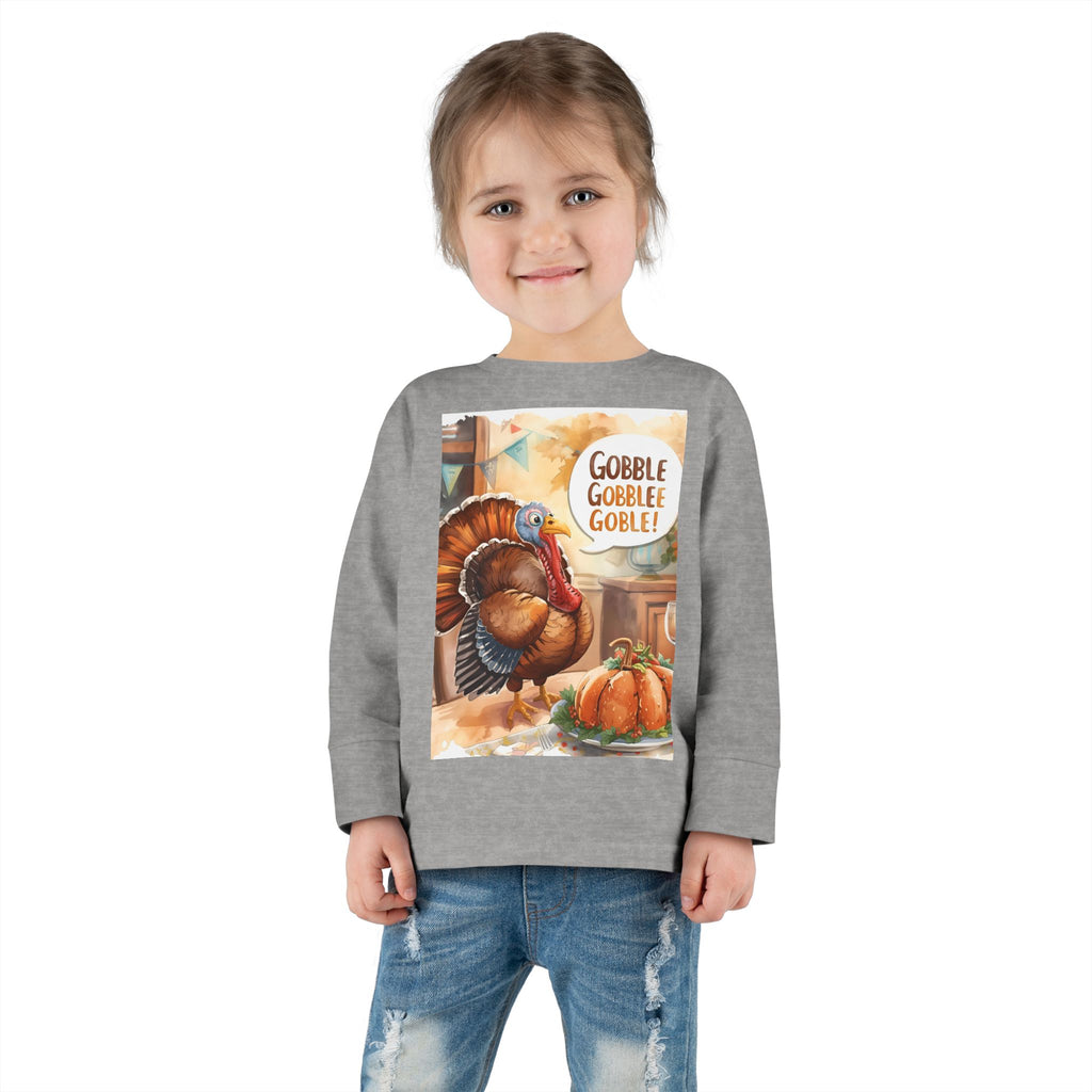 Thanksgiving Turkey Toddler Long Sleeve Tee