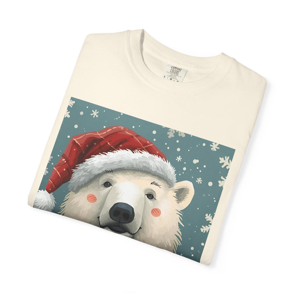 Cozy Holiday Polar Bear T-Shirt, Christmas Tee, Unisex Shirt, Festive Apparel, Gift for Animal Lovers, Winter Wear