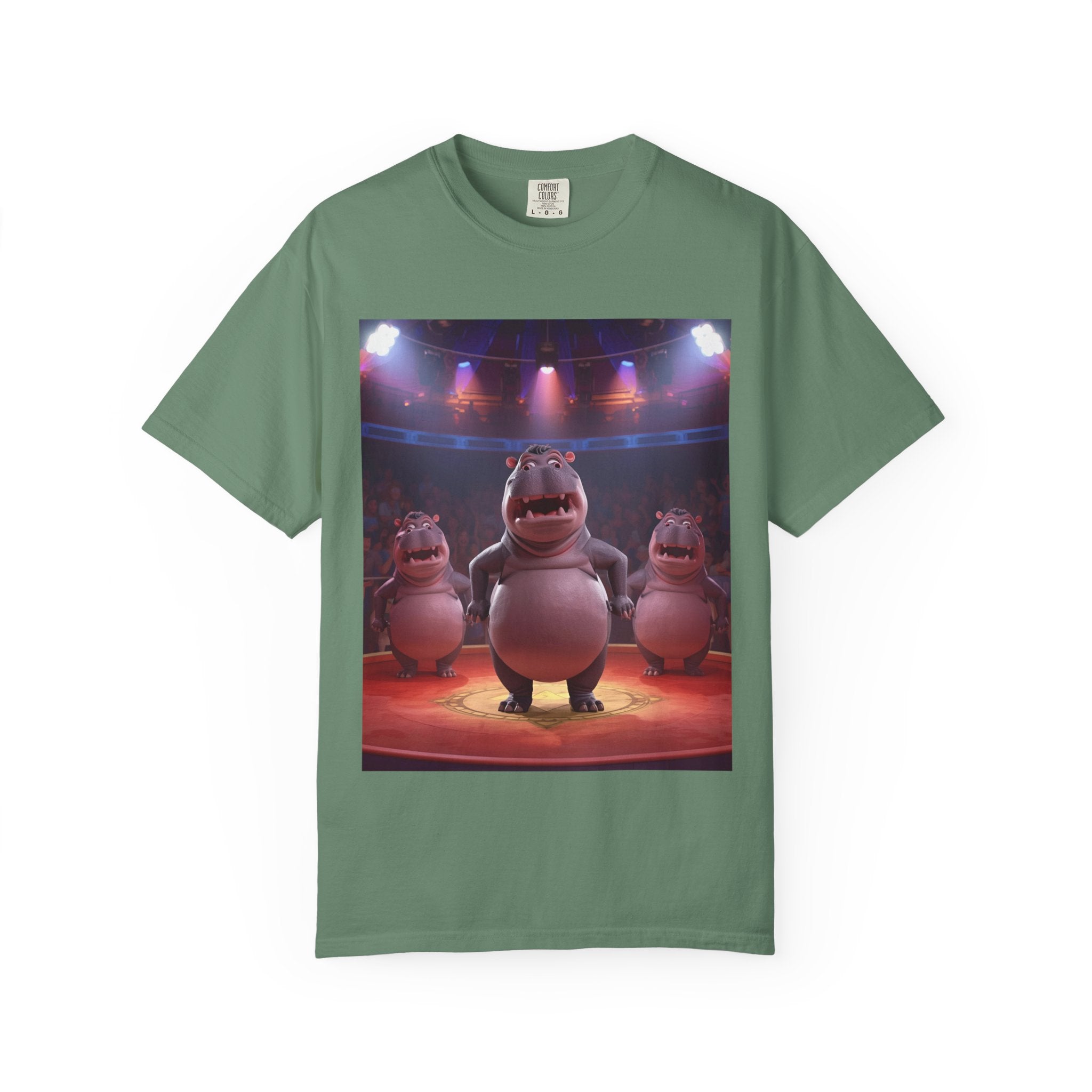 Fun Hippo Performance T-Shirt, Unisex Cotton Tee, Cartoon T-shirt, Gift for Kids, Animal Lover Shirt, Birthday Party Apparel