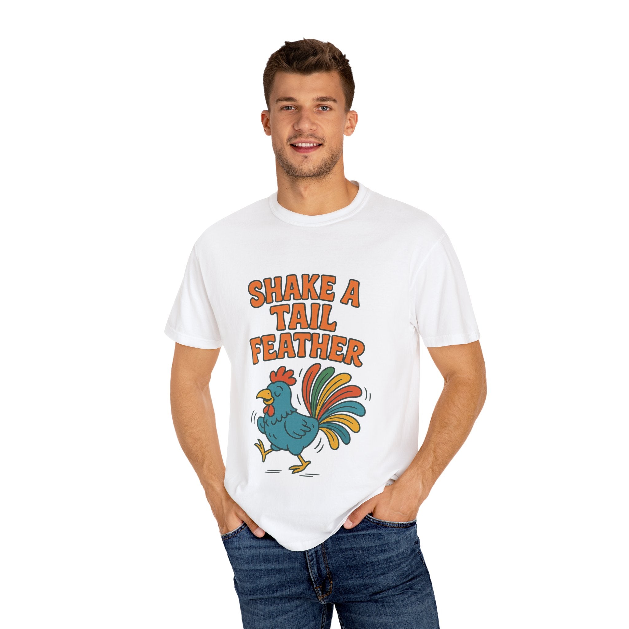 Playful Chicken Graphic Tee, Unisex T-shirt for Fun Parties, Gift for Poultry Lovers, Casual Wear, Summer Vibes