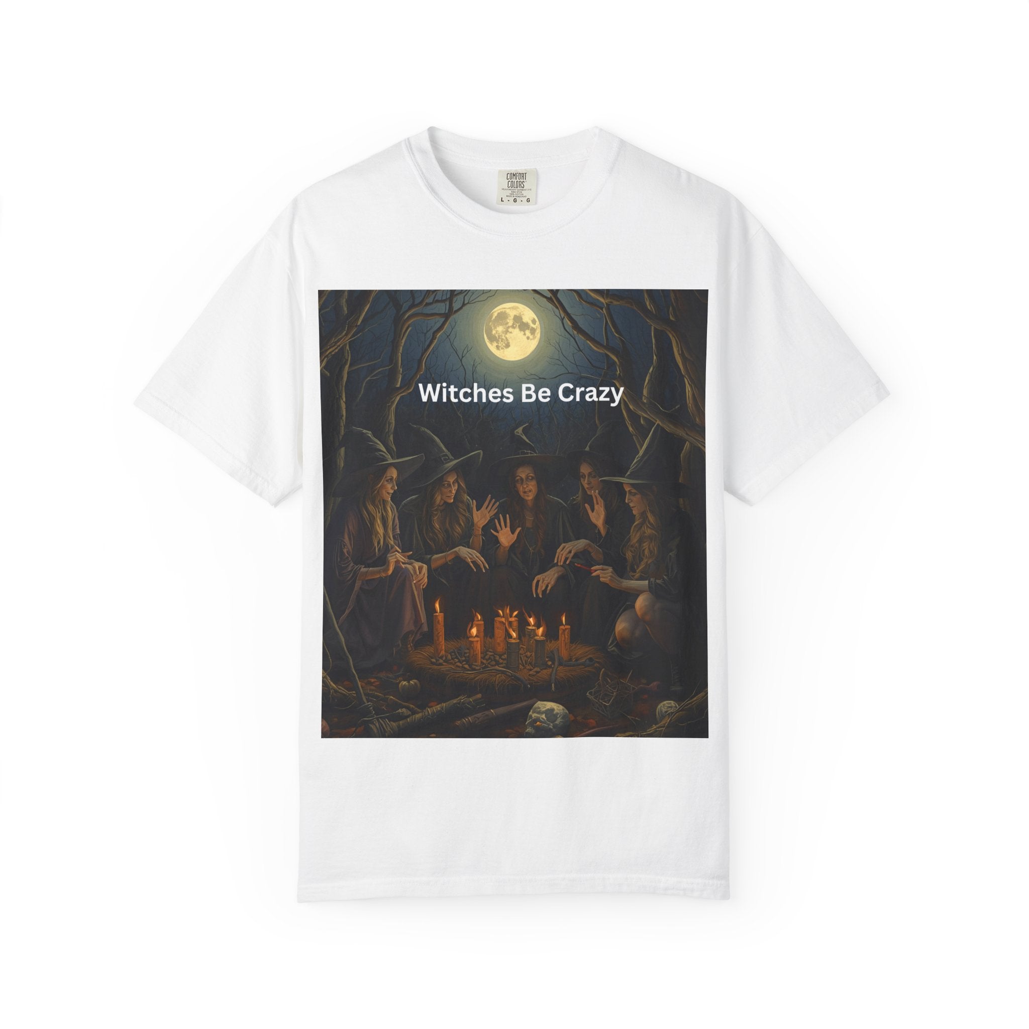 Spooky Halloween Witches Be Crazy T-Shirt, Unisex Witch T-shirt, Spooky Halloween Tee, Casual Graphic Shirt, Perfect for Witches, Gift for Witch Friends