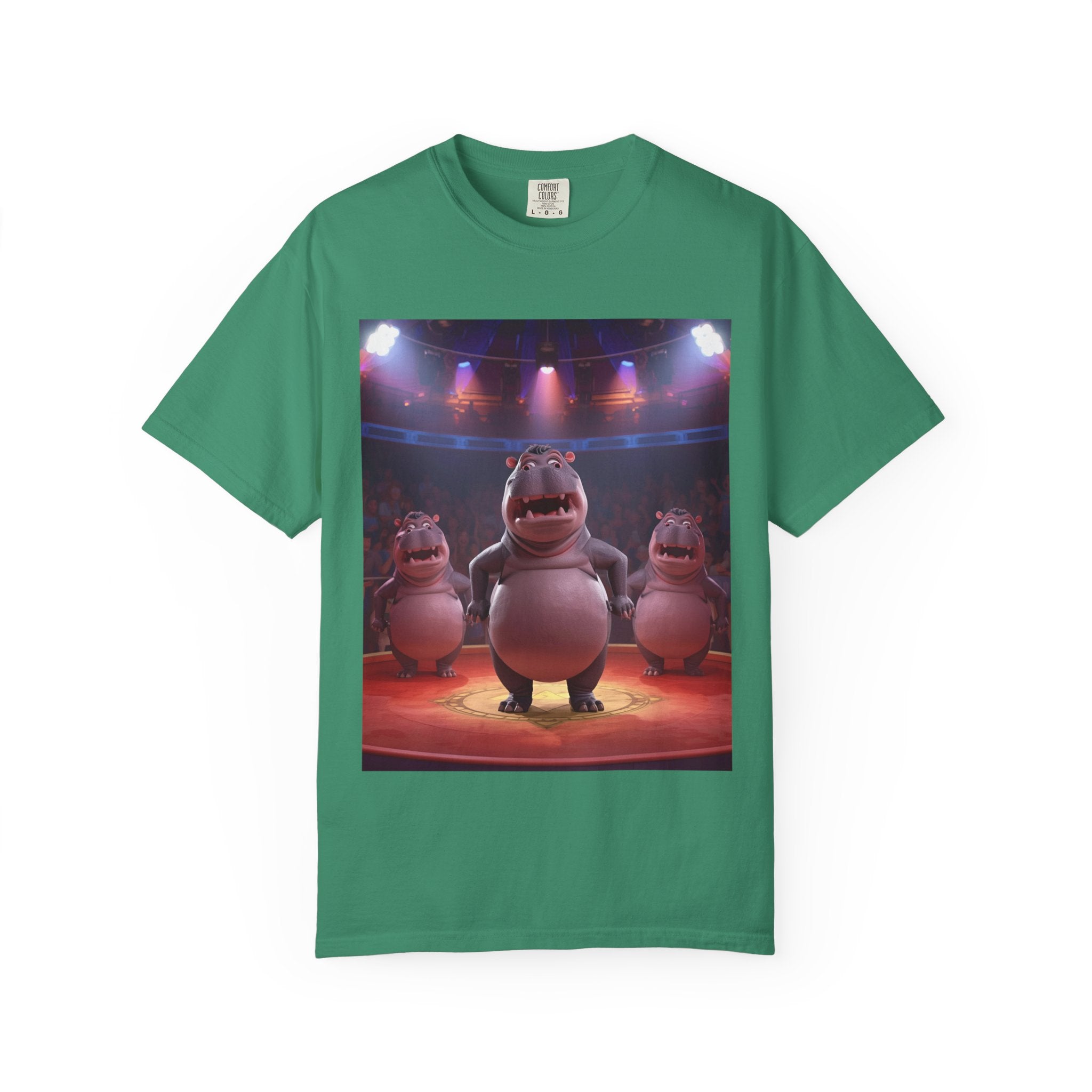 Fun Hippo Performance T-Shirt, Unisex Cotton Tee, Cartoon T-shirt, Gift for Kids, Animal Lover Shirt, Birthday Party Apparel