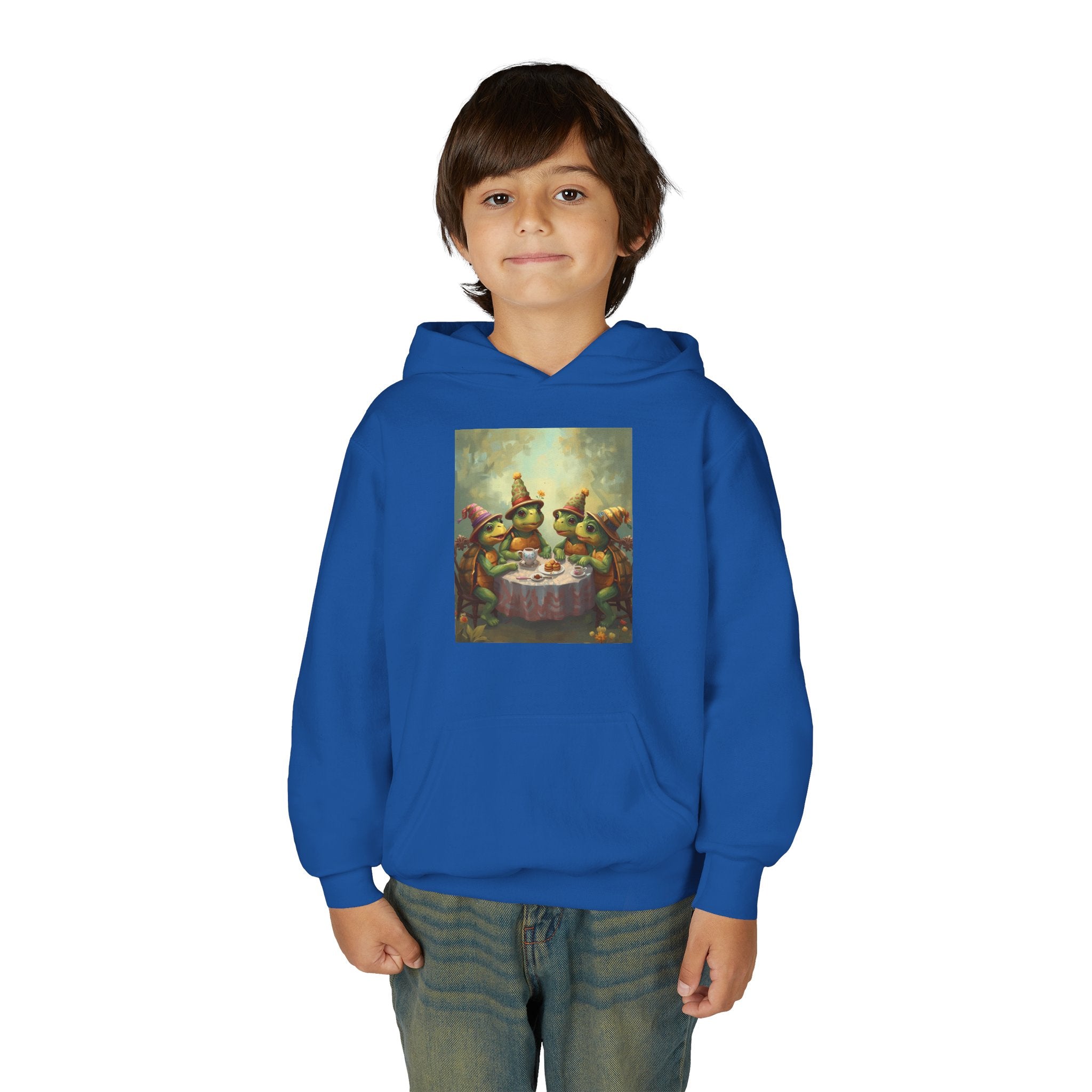 Whimsical Turtle Youth Heavy Blend Hooded Sweatshirt