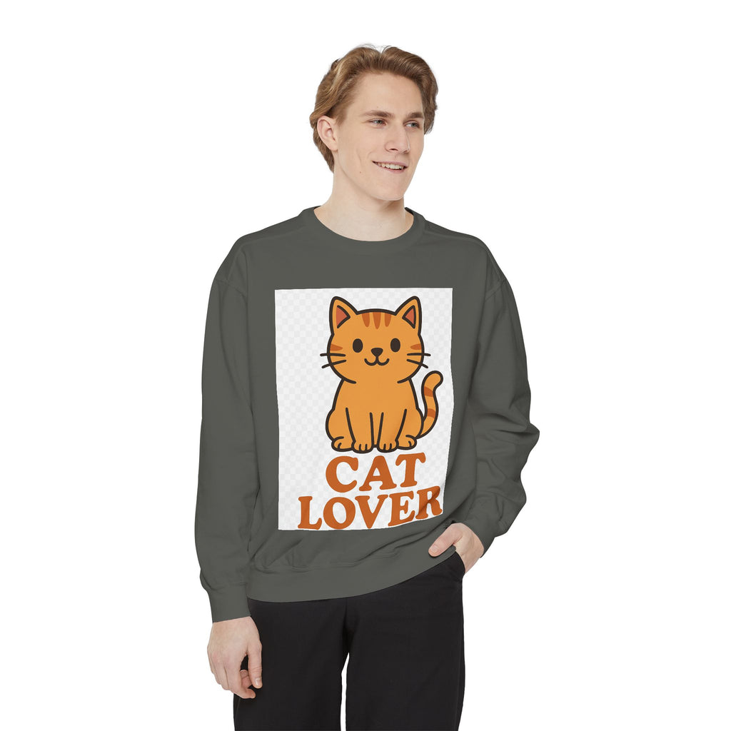 Cat Lover Unisex Garment-Dyed Sweatshirt