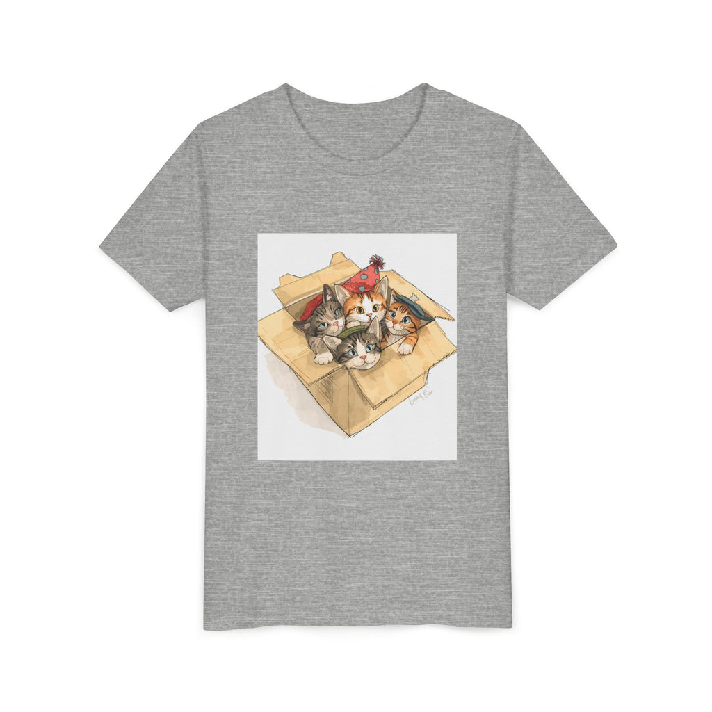 Cute Kittens In Box Youth Short Sleeve Tee