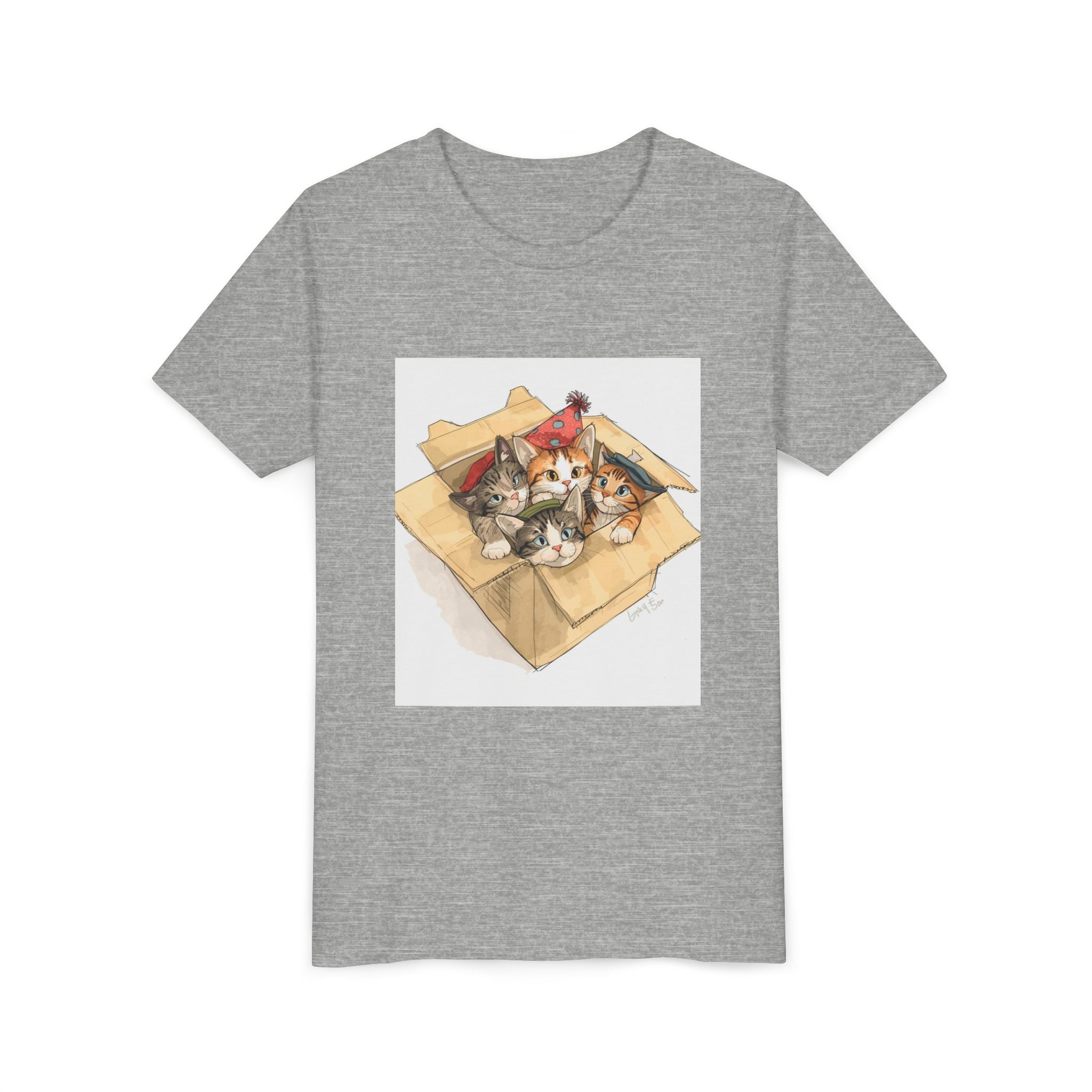 Cute Kittens In Box Youth Short Sleeve Tee