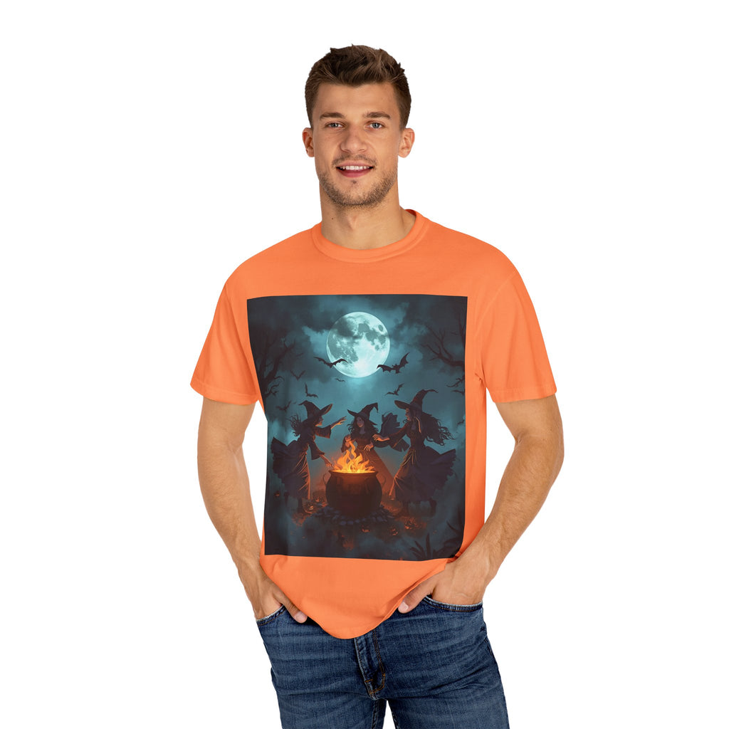 Spooky Halloween T-Shirt, Witchy Vibes Shirt, Unisex Spooky Tee, Halloween Costume Top, Witch Cauldron Graphic Shirt