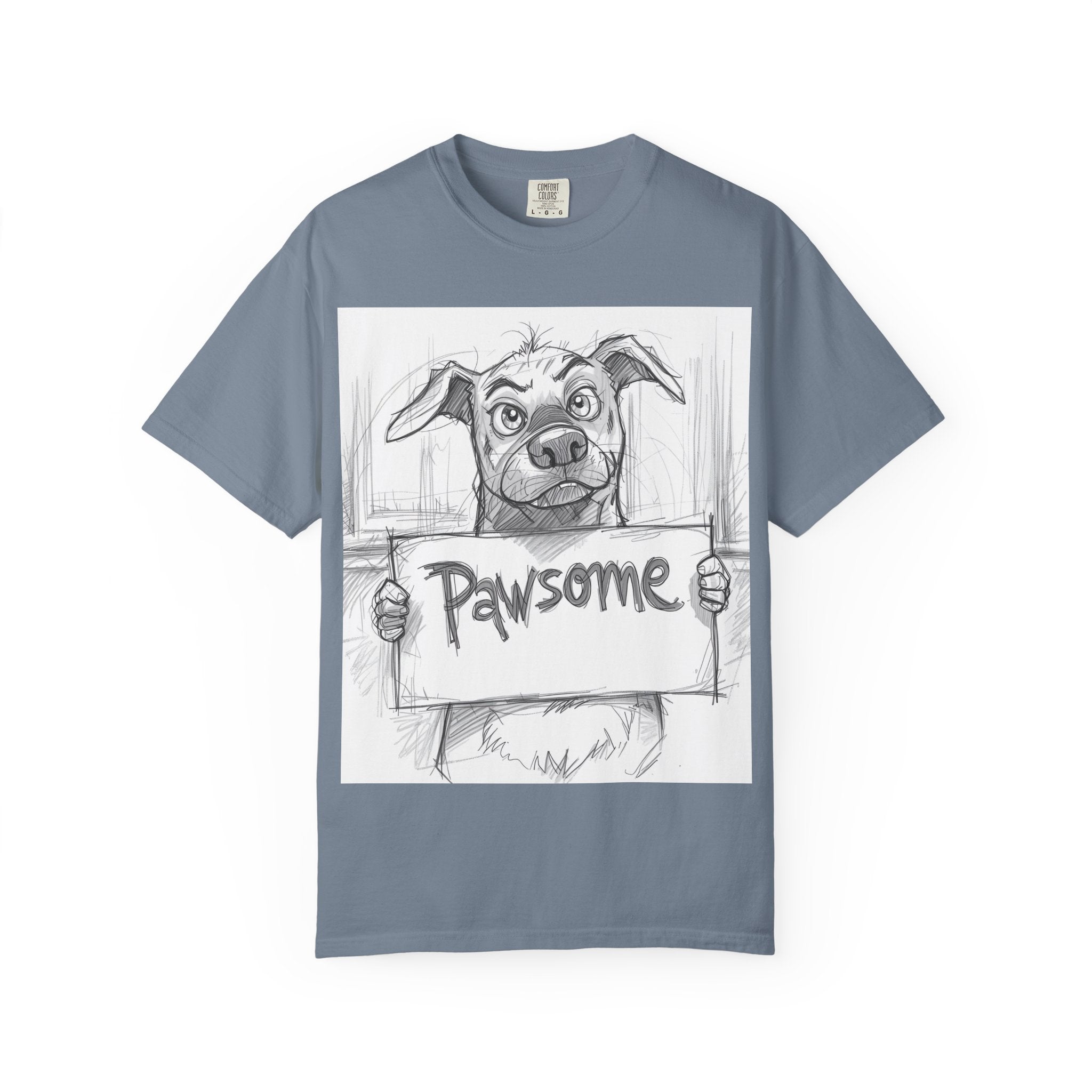 Pawsome Dog Lover T-shirt - Unisex Garment-Dyed Tee, Pet Owner Gift, Animal Lover Apparel, Funny Dog Shirt, Casual Wear