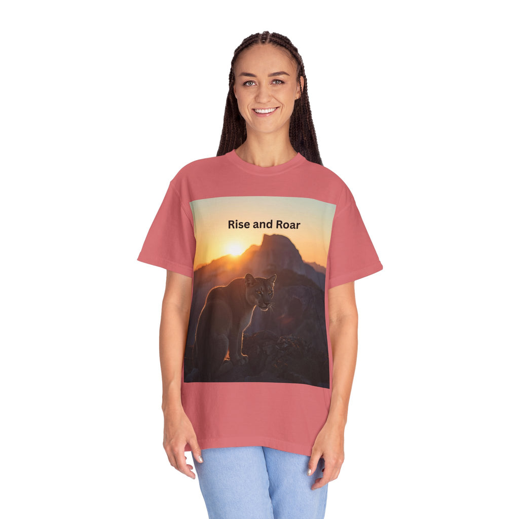 Rise And Roar Sunrise Mountain Lion T-Shirt, Rise and Roar Tee, Unisex Cotton Shirt, Graphic Tee for Nature Lovers, Adventure Apparel, Gifts for [...]