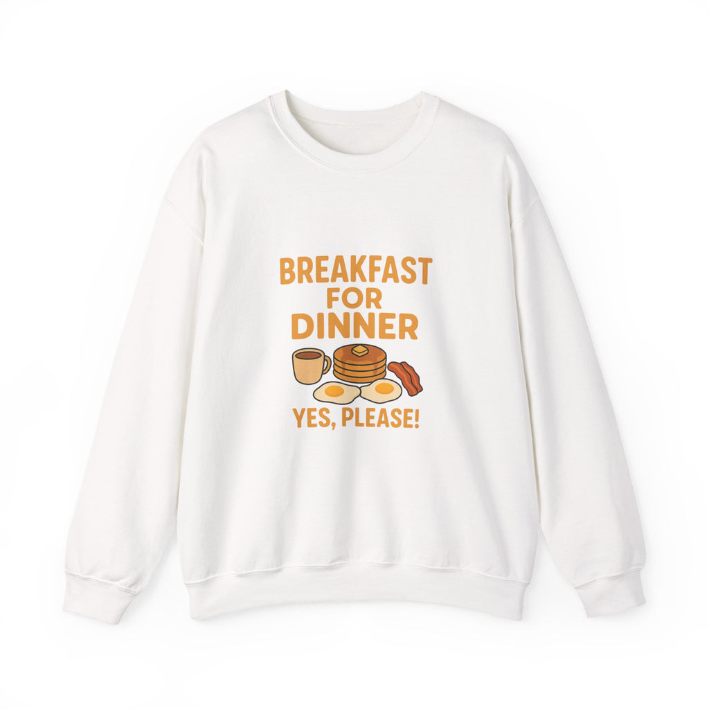 Breakfast for Dinner Sweatshirt, Cozy Crewneck for Food Lovers, Cute Gift for Brunch Enthusiasts, Fun Casual Wear, Ideal for Foodie Gifts