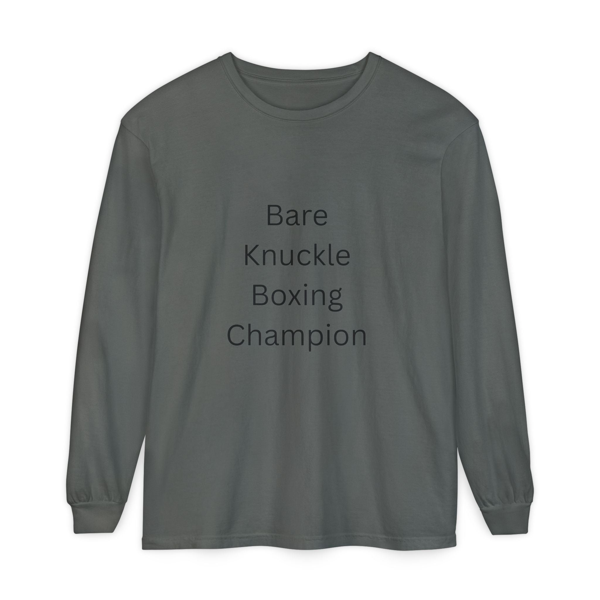 Bare Knuckle Boxing Champion Unisex Garment-dyed Long Sleeve T-Shirt