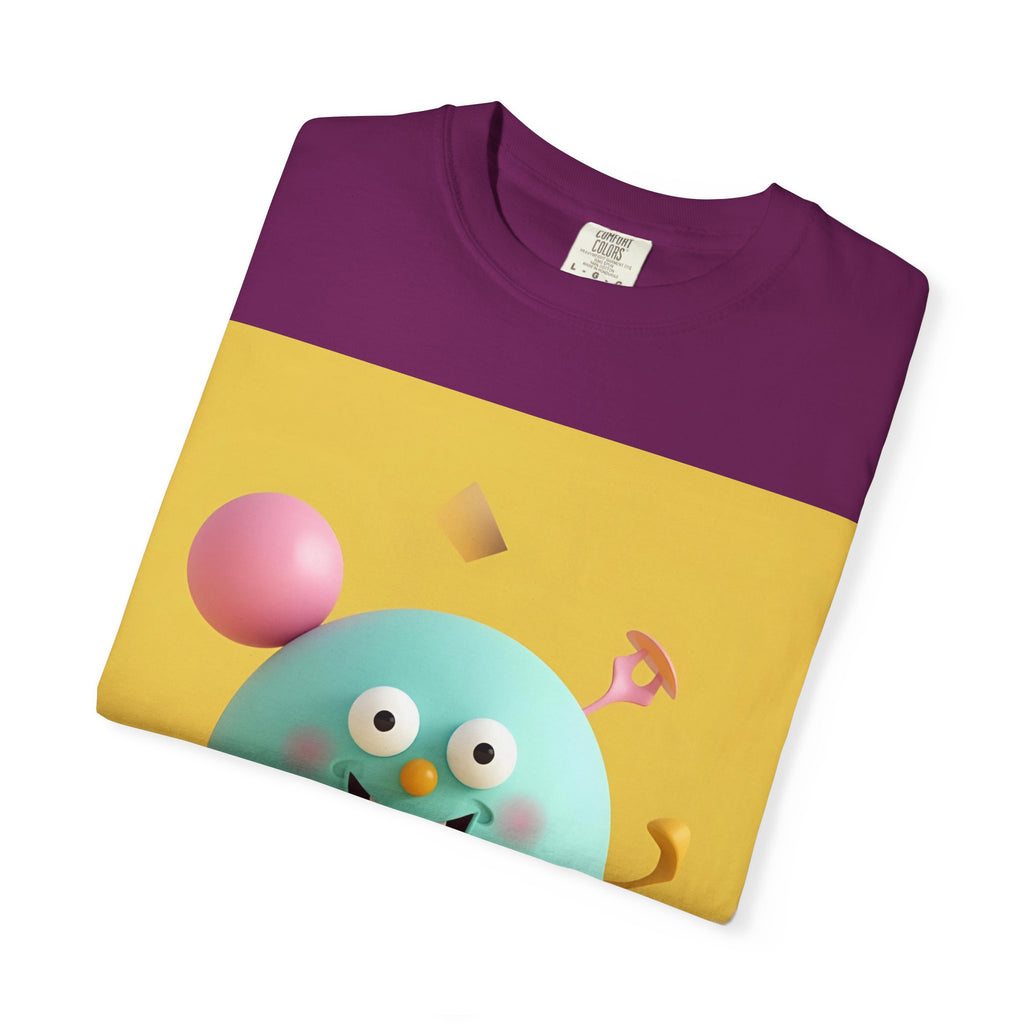 Playful Colorful Cartoon T-Shirt, Fun Graphic Tee, Summer Casual Wear, Gift for Kids and Adults, Birthday Party Outfit, Unique Design