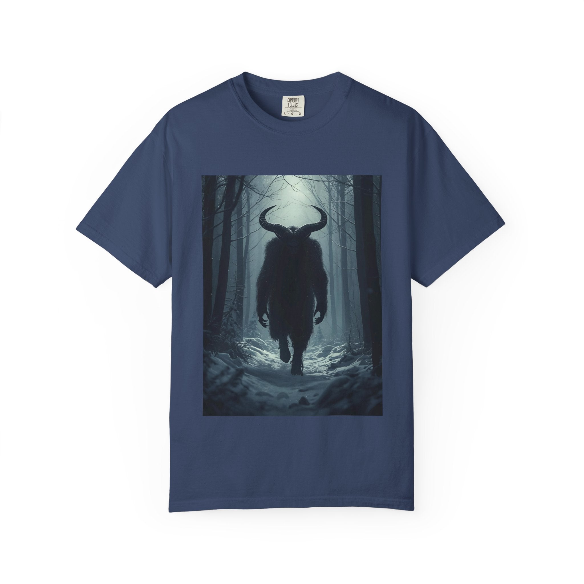Spooky Forest Creature T-Shirt | Unisex Garment-Dyed Tee | Nature Lover Apparel, Graphic Tee, Gift for Him, Outdoor Adventure Wear