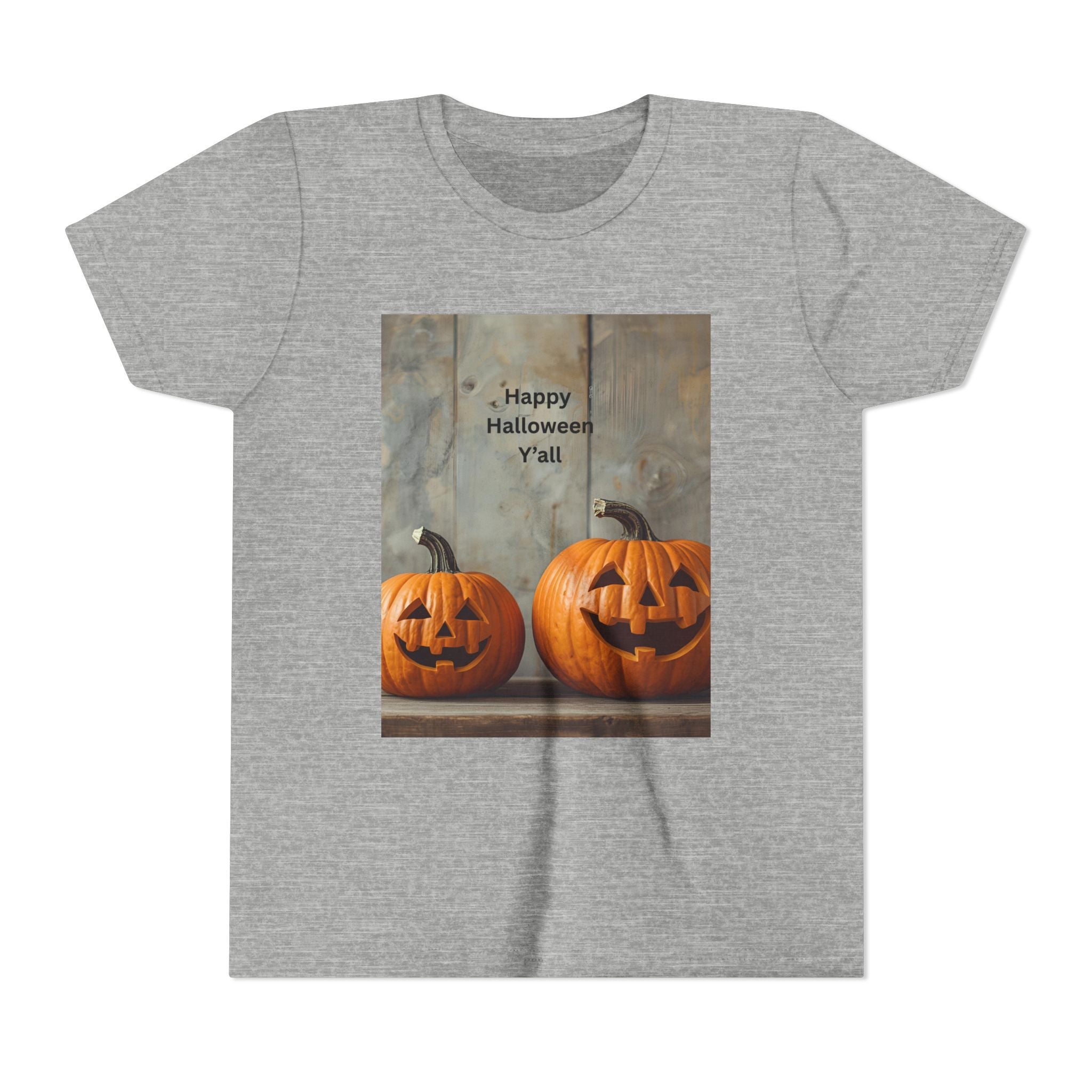 Halloween Pumpkin Youth Tee, Spooky Kids Shirt, Pumpkin Graphic Tee, Fall Celebration Gift, Trick or Treat Outfit