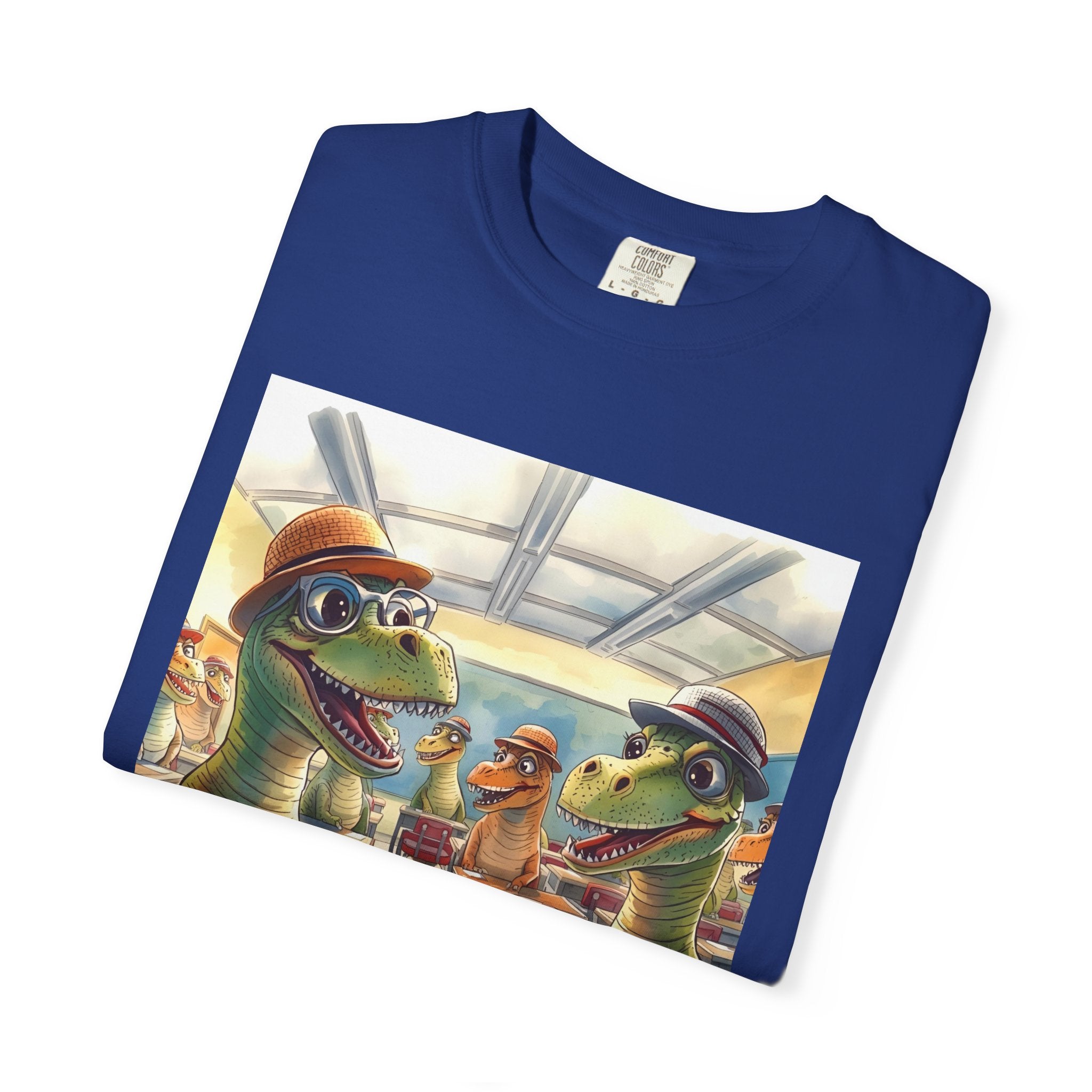 Dinosaur Classroom Unisex T-Shirt: Fun, Casual Wear for Kids, Teachers, Dino Lovers, Birthday Gifts, Everyday Use