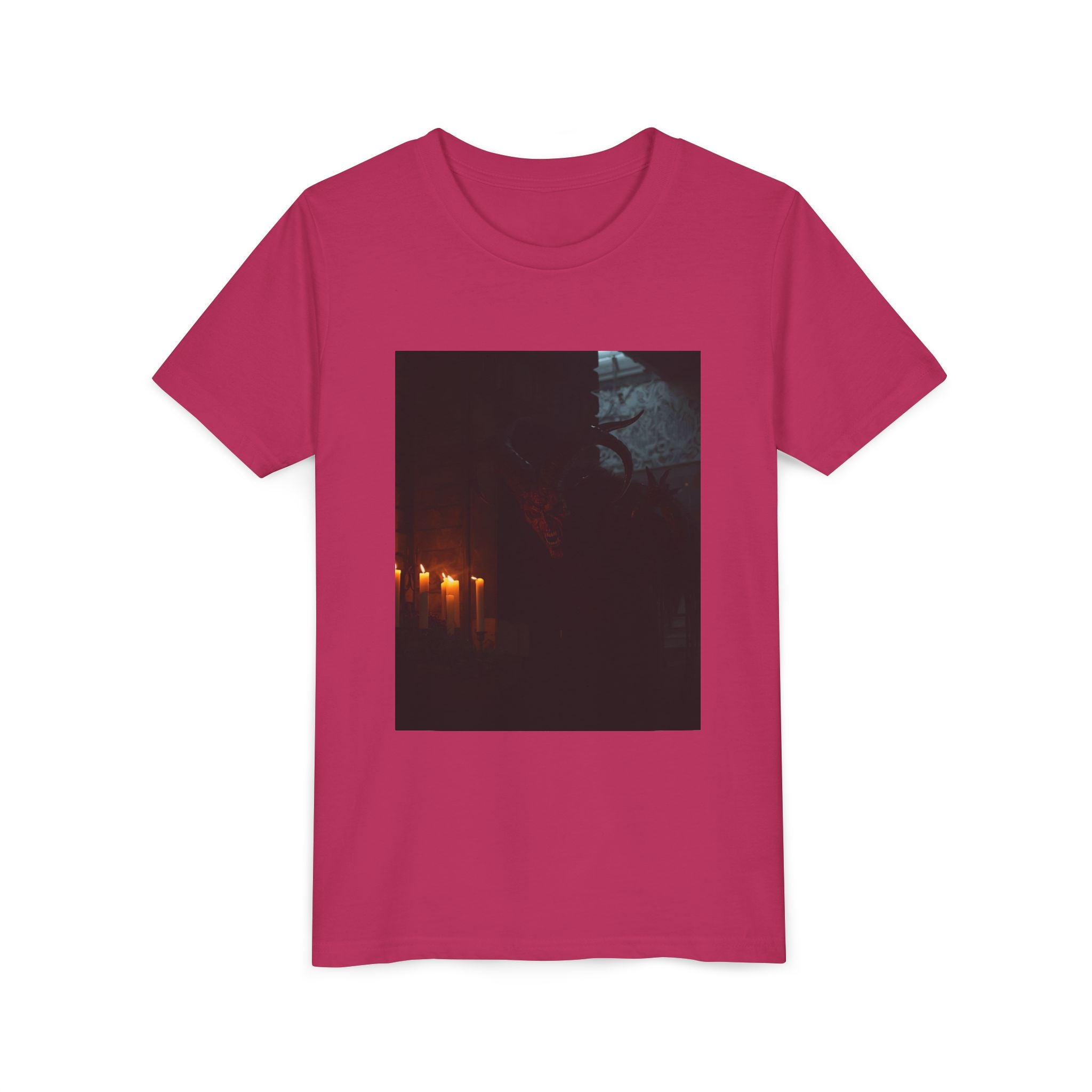 Spooky Halloween Pumpkin Shadow Youth Short Sleeve Tee