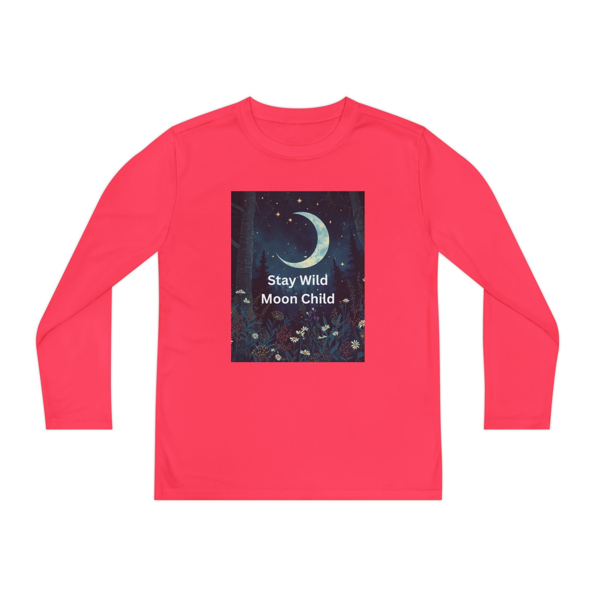 Stay Wild Moon Child Youth Long Sleeve Competitor Tee