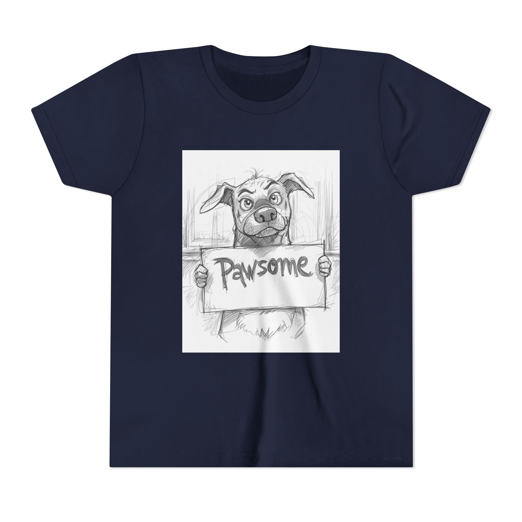 Pawsome Youth Tee - Adorable Dog Design, Gift for Animal Lovers, Birthday, Back to School, Fun Pet Shirt, Kids' Fashion