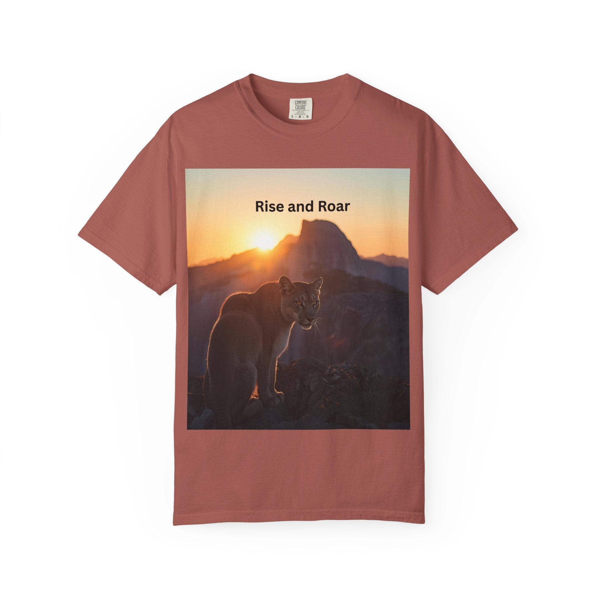 Rise And Roar Sunrise Mountain Lion T-Shirt, Rise and Roar Tee, Unisex Cotton Shirt, Graphic Tee for Nature Lovers, Adventure Apparel, Gifts for [...]