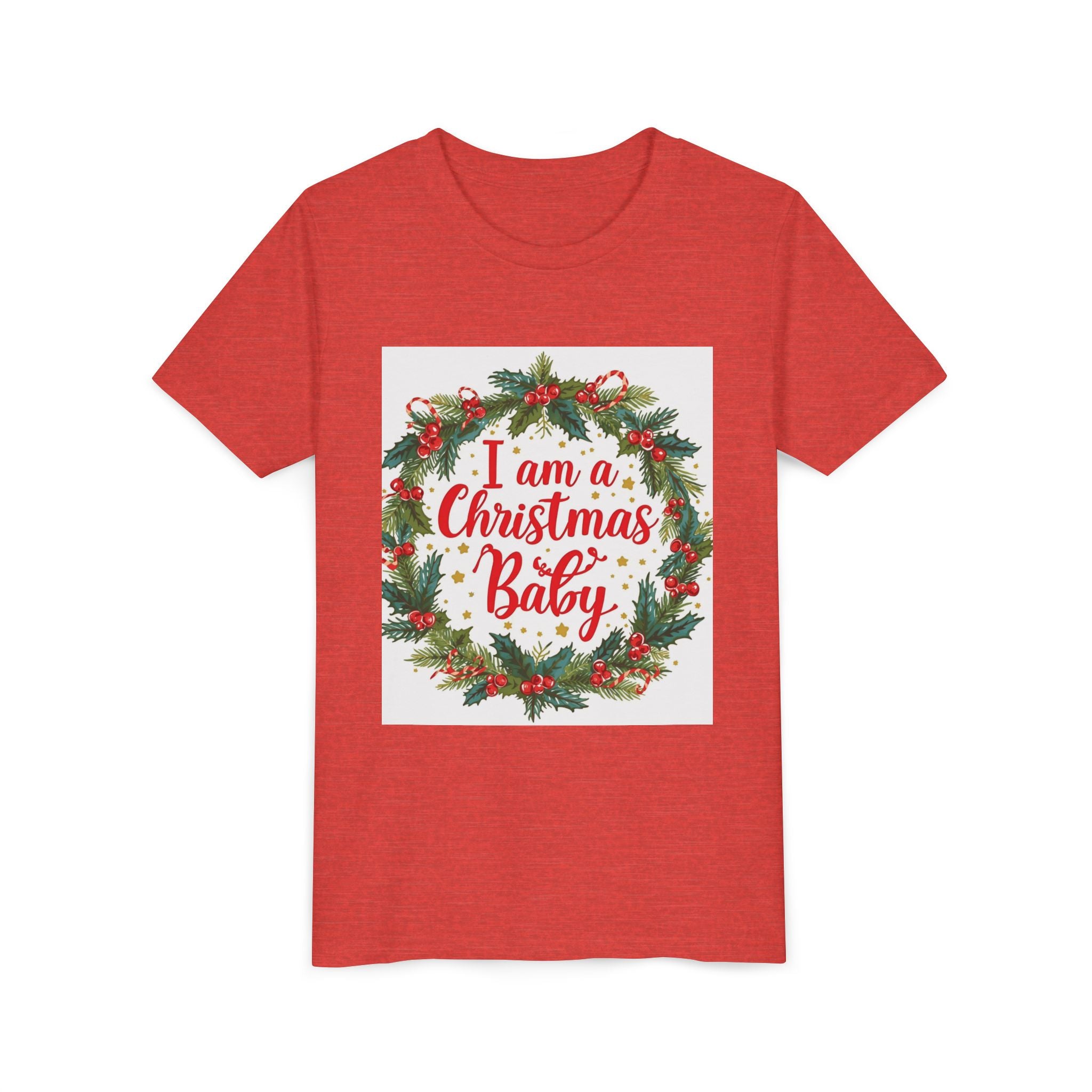 I Am A Christmas Baby Youth Short Sleeve Tee