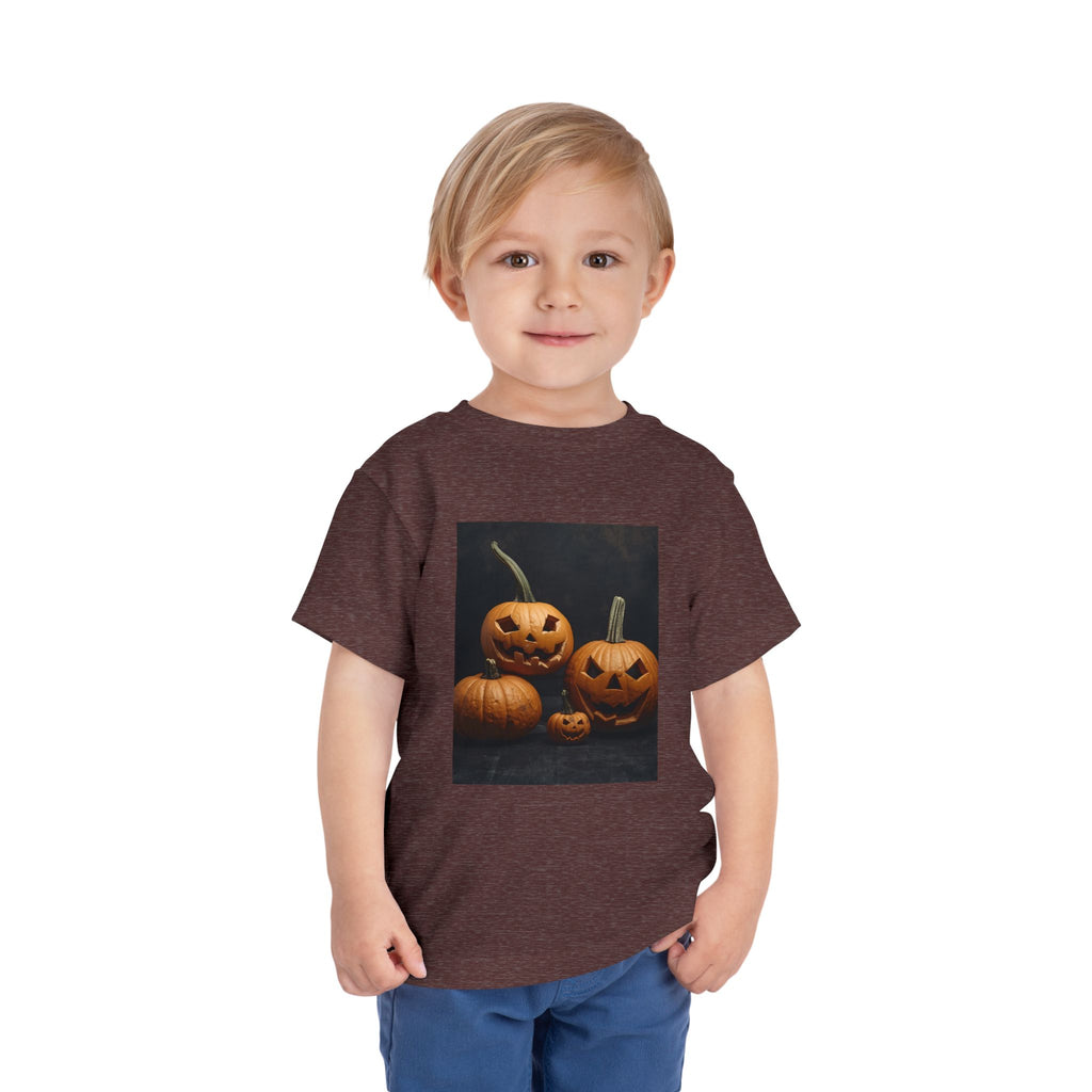 Spooky Halloween Pumpkin Toddler Short Sleeve Tee