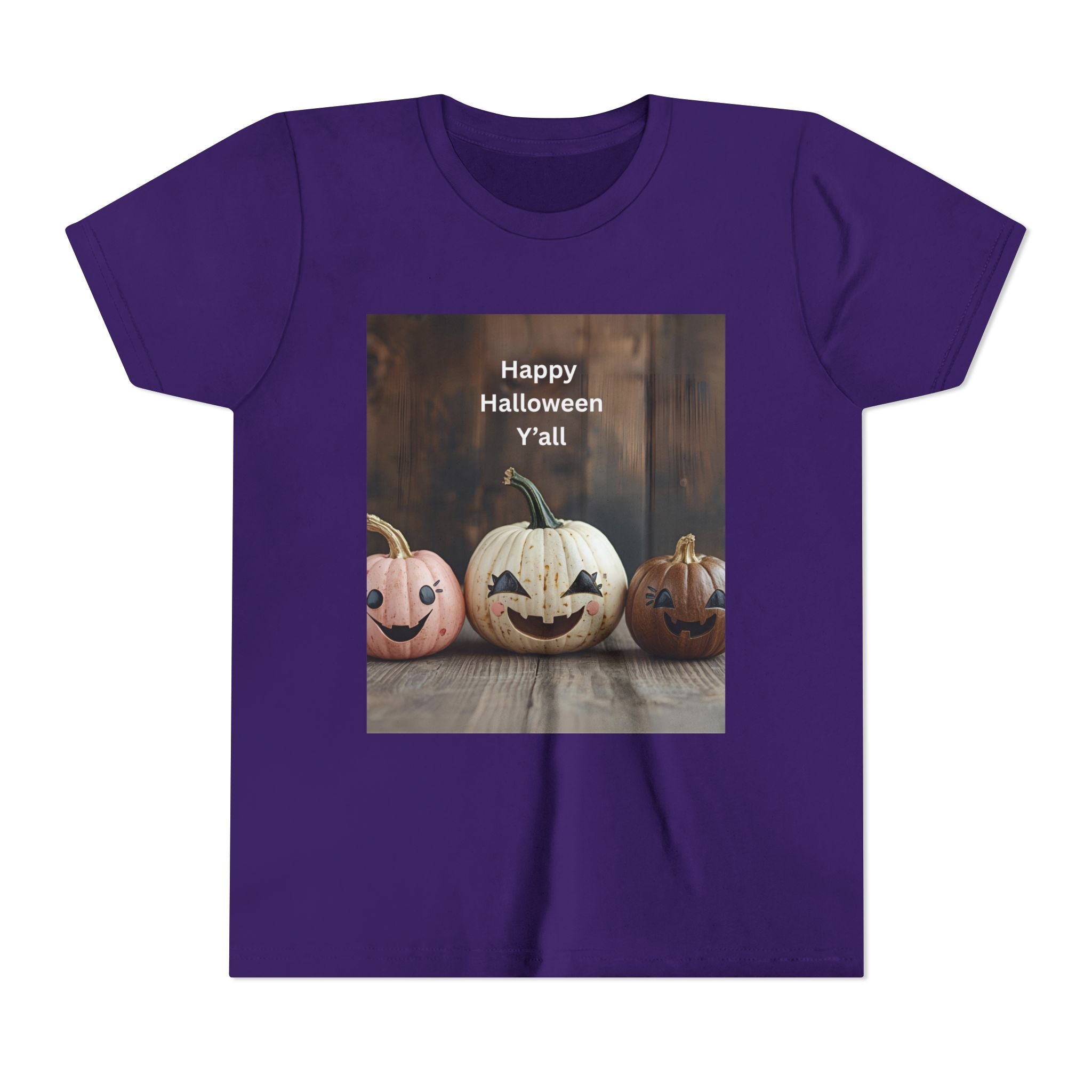 Happy Halloween Youth Tee, Kids Halloween Shirt, Pumpkin T-Shirt, Fall Festival Apparel, Trick or Treat Wear, Spooky Season Top