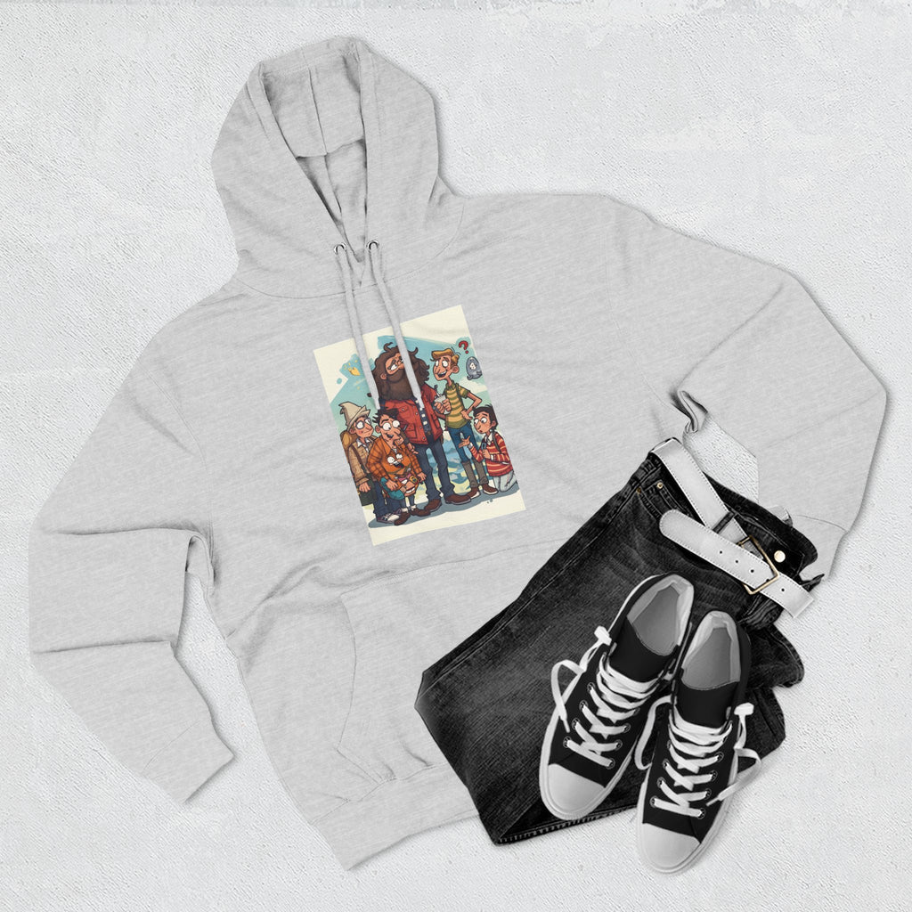 Cozy Family Fun Hoodie, Three-Panel Fleece Sweatshirt, Gift for Parents, Casual Wear, Holiday Apparel, Winter Fashion
