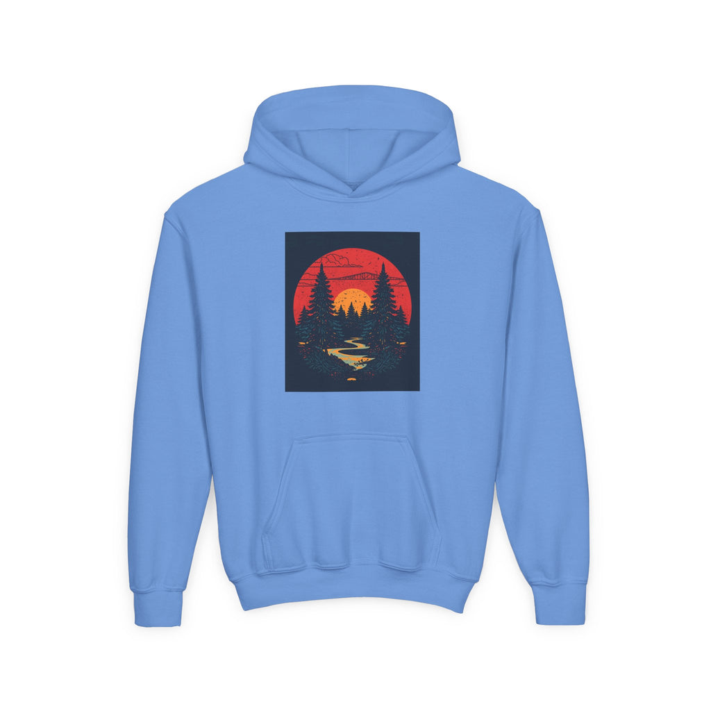 Nature Inspired Forest Youth Heavy Blend Hooded Sweatshirt