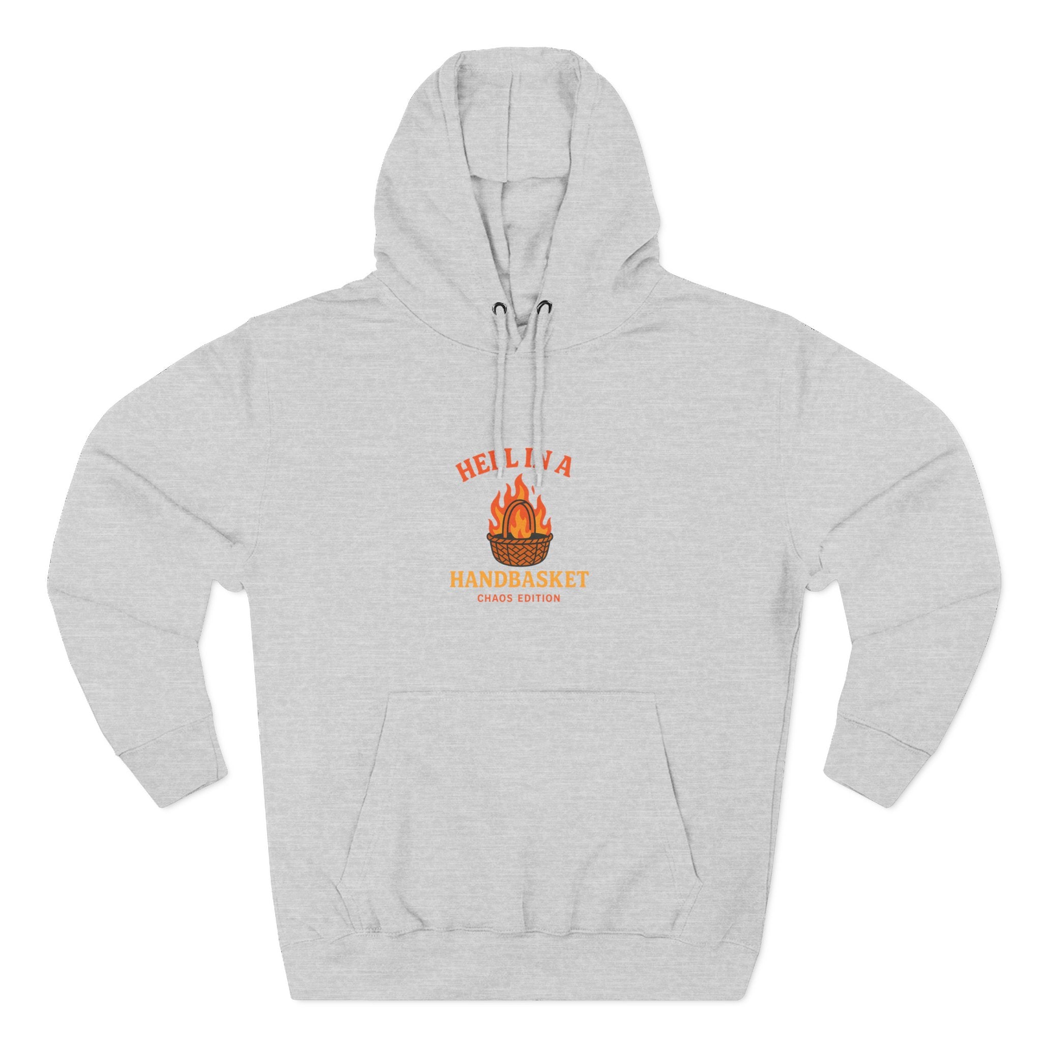 Hell In A HandBasket Funny Three-Panel Fleece Hoodie