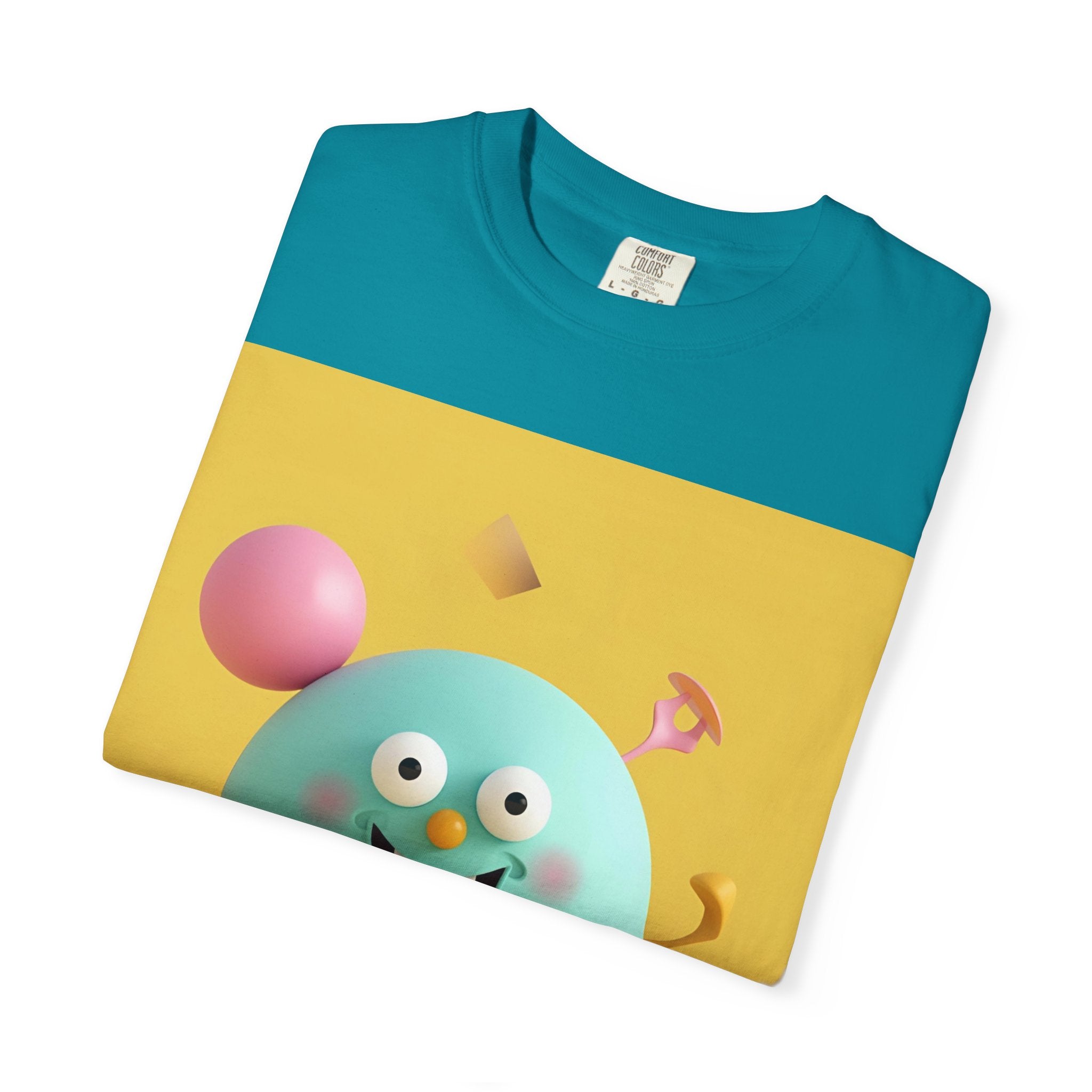 Playful Colorful Cartoon T-Shirt, Fun Graphic Tee, Summer Casual Wear, Gift for Kids and Adults, Birthday Party Outfit, Unique Design