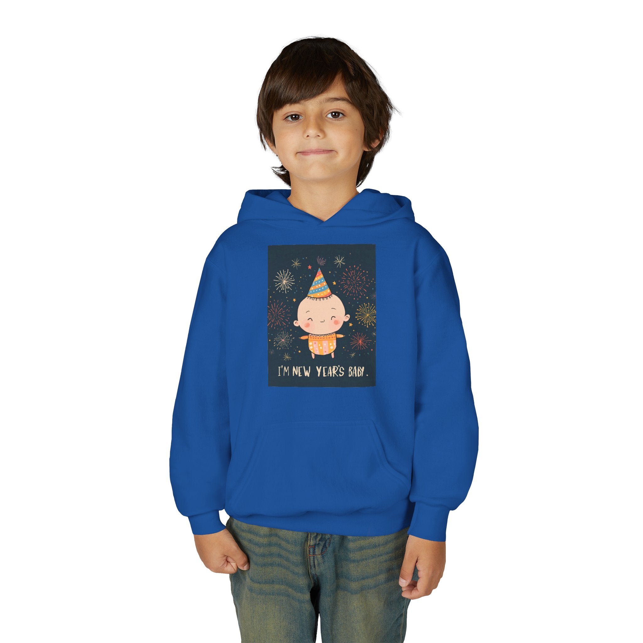 I Am A New Years Baby Youth Heavy Blend Hooded Sweatshirt