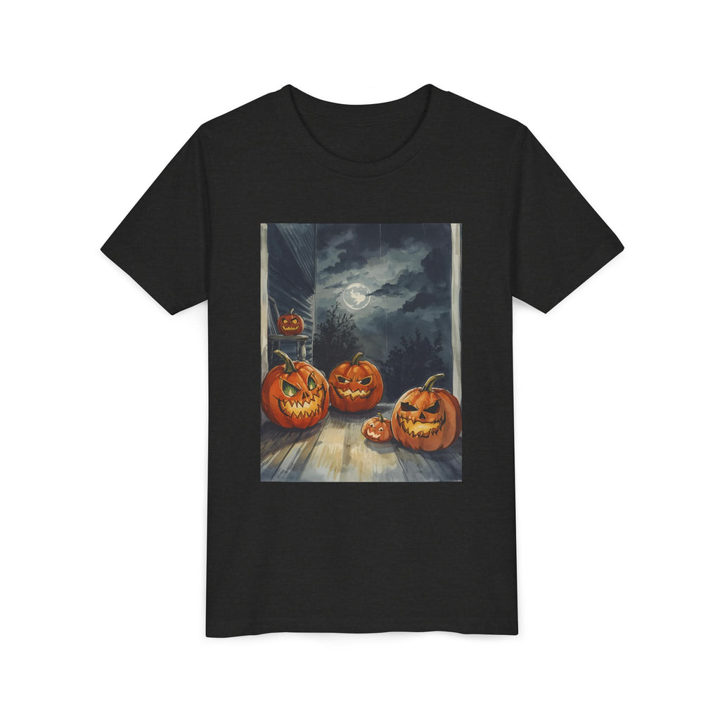 Halloween Pumpkin Scary Youth Short Sleeve Tee