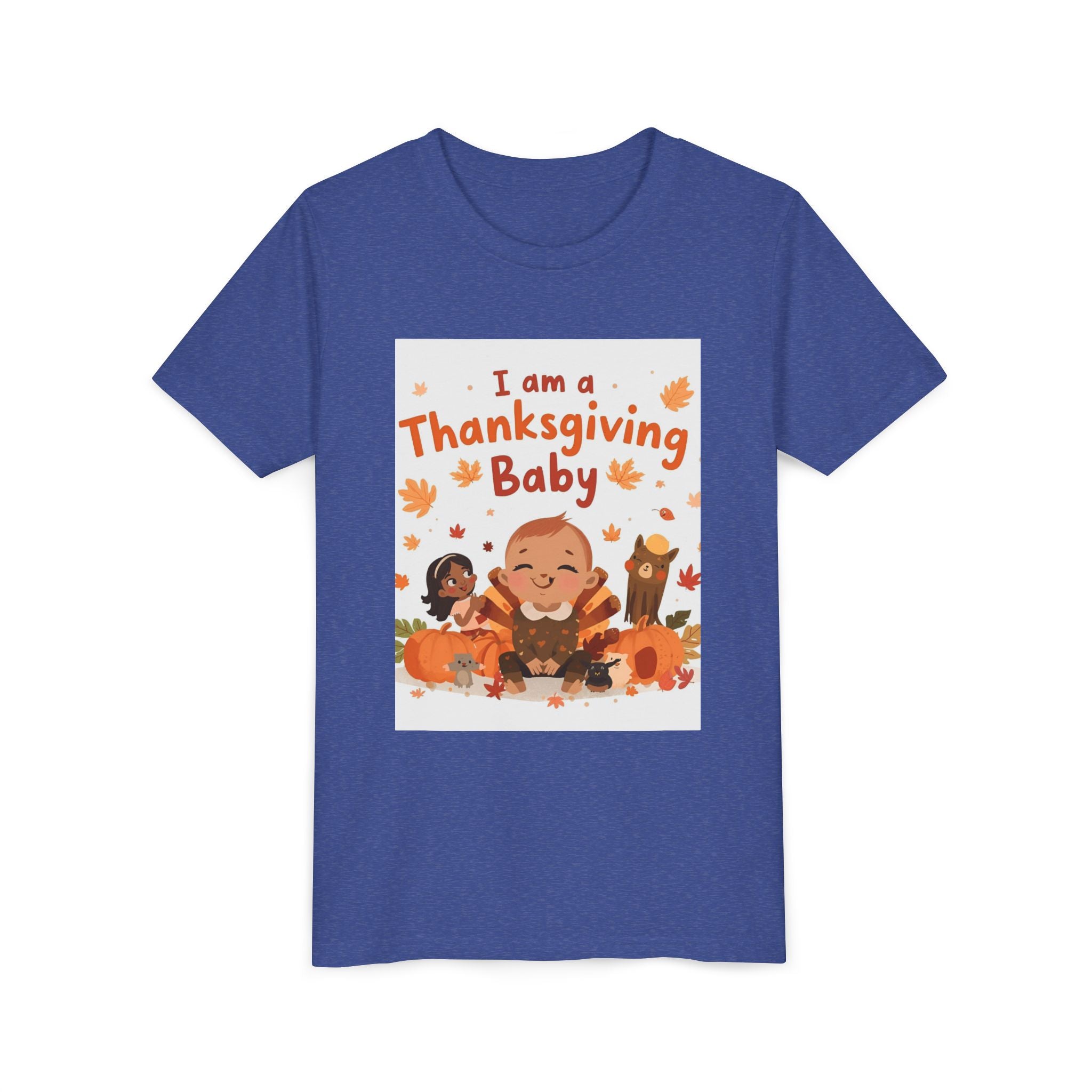 I Am A Thanksgiving Baby Youth Short Sleeve Tee
