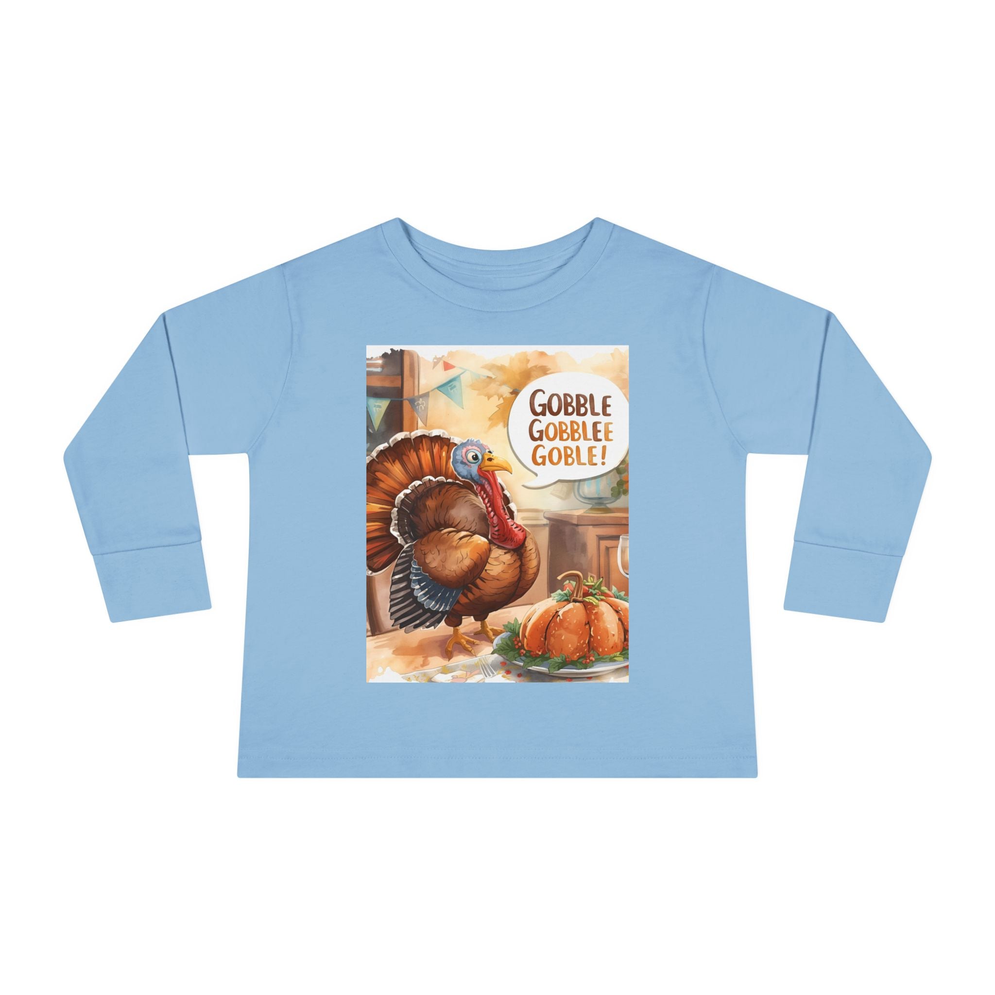 Thanksgiving Turkey Toddler Long Sleeve Tee