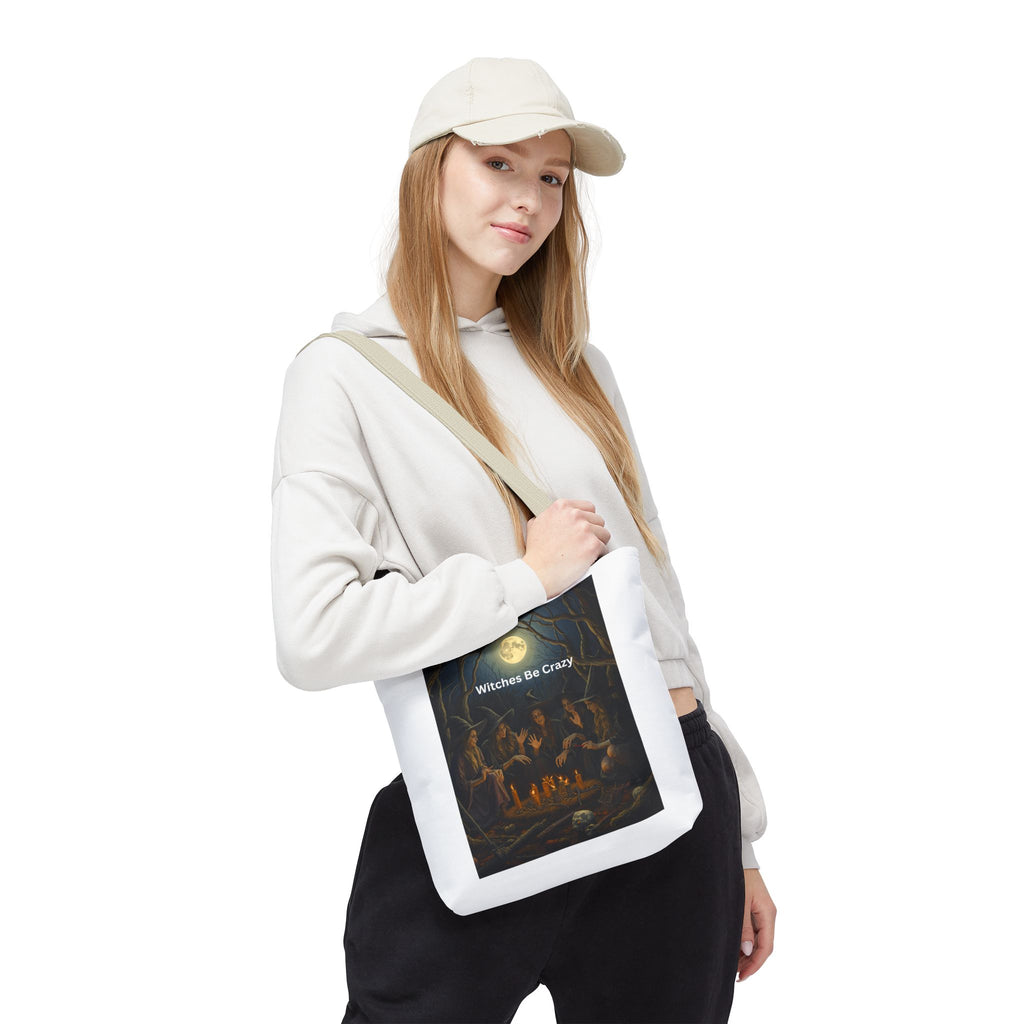 Spooky Halloween Witchy Tote Bag for Spooky Vibes, Witches Be Crazy, Eco-Friendly Tote, Halloween Gift for Her, Magical Shopping Bag, Gifts for Witches