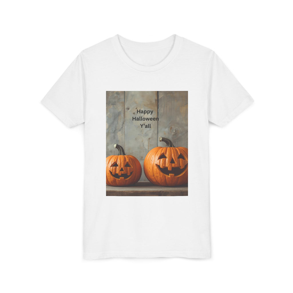 Halloween Pumpkin Youth Tee, Spooky Kids Shirt, Pumpkin Graphic Tee, Fall Celebration Gift, Trick or Treat Outfit