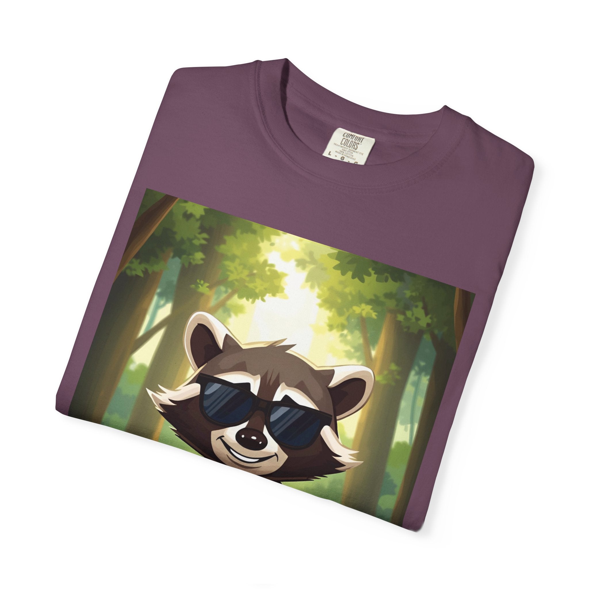 Whimsical Raccoon T-Shirt, Fun Nature Tee, Unisex Forest Shirt, Gift for Animal Lovers, Cute Wildlife Apparel