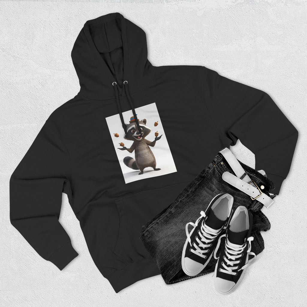 Raccoon Three-Panel Fleece Hoodie