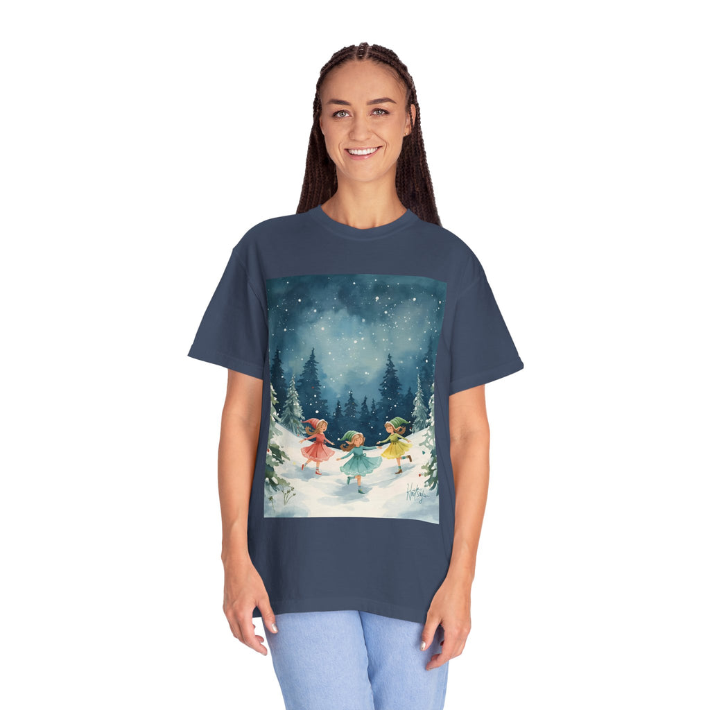 Whimsical Winter T-Shirt, Cozy Graphic Tee, Holiday Apparel, Gift for Her, Seasonal Fashion, Unisex Tee