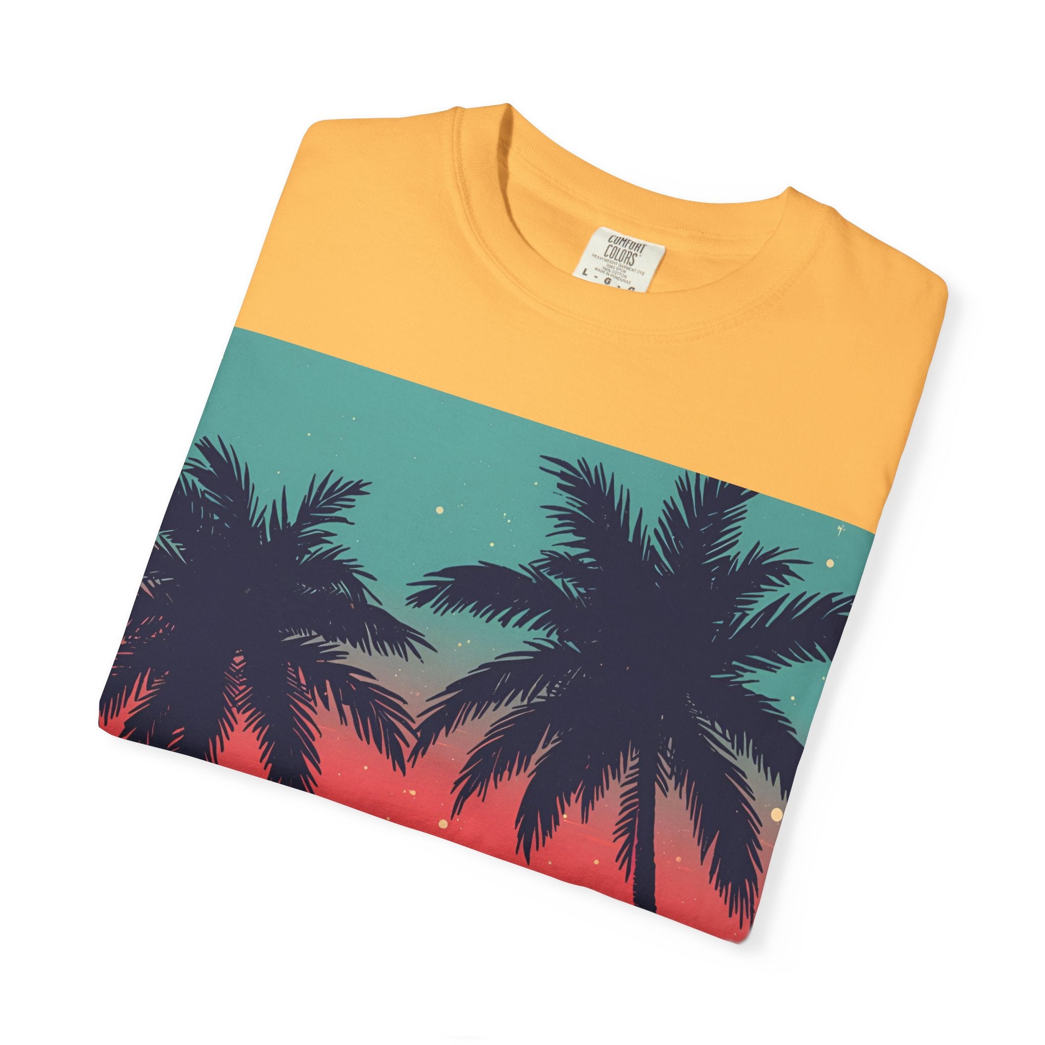 Tropical Sunset Unisex Garment-Dyed T-shirt
