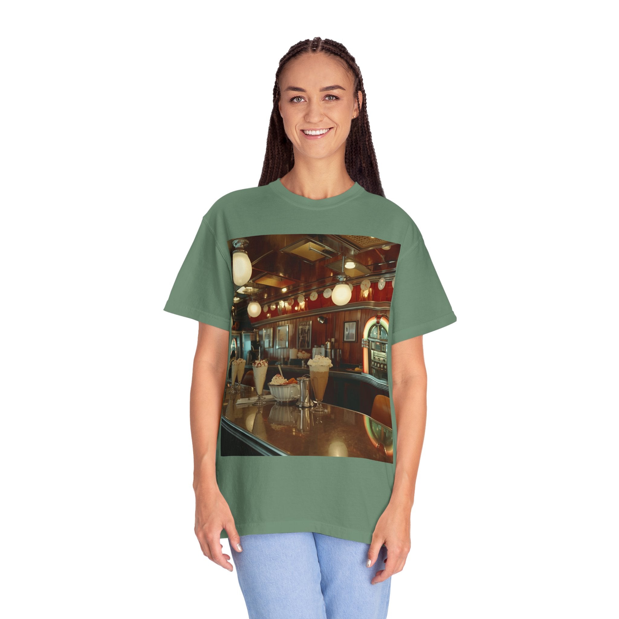 Cozy Vintage Café Vibe Unisex T-shirt, Casual Tee, Retro Style, Gift for Coffee Lovers, Summer Fashion, Everyday Wear