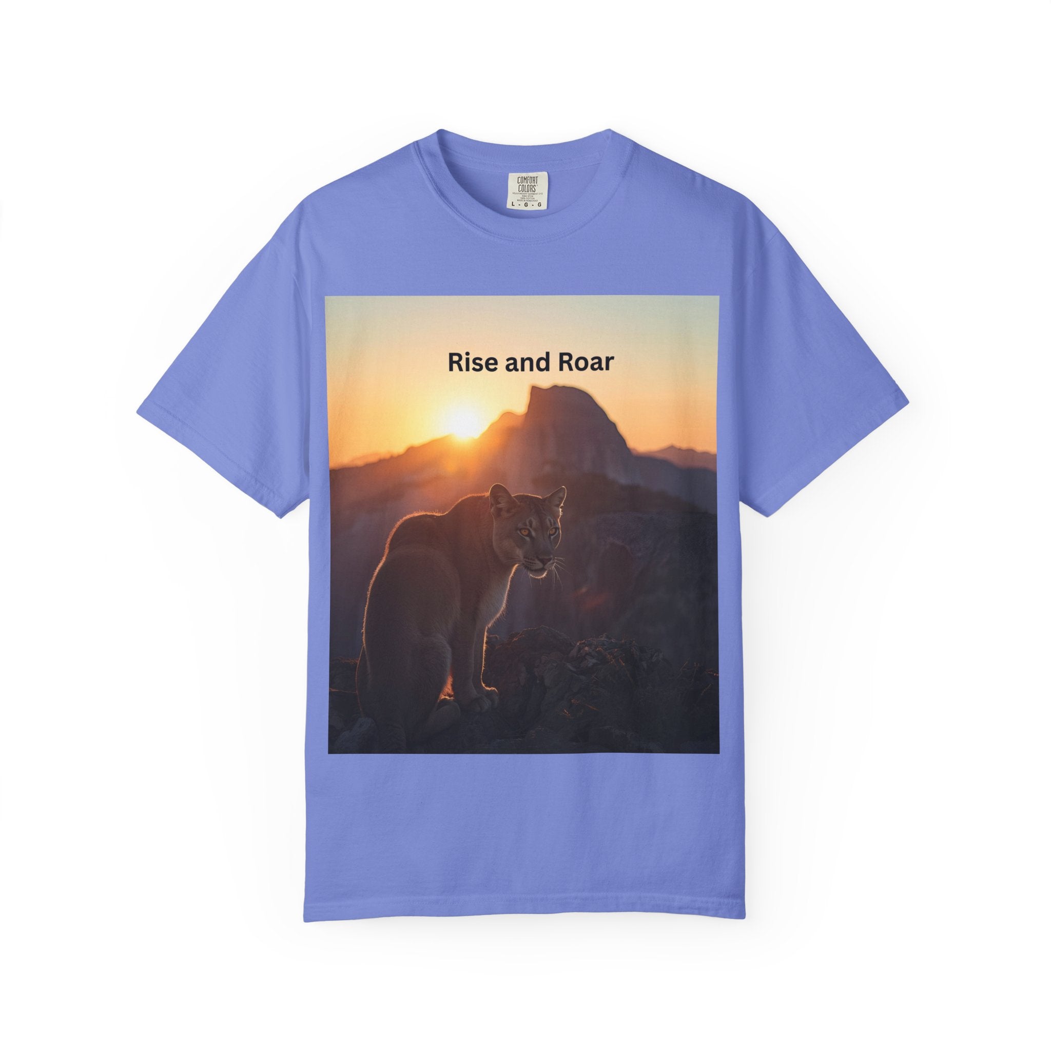 Rise And Roar Sunrise Mountain Lion T-Shirt, Rise and Roar Tee, Unisex Cotton Shirt, Graphic Tee for Nature Lovers, Adventure Apparel, Gifts for [...]