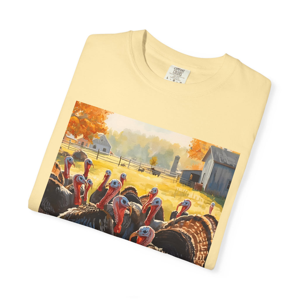 Thanksgiving Turkey T-Shirt, Unisex Holiday Shirt, Fall Apparel, Cozy Gift, Autumn Fashion