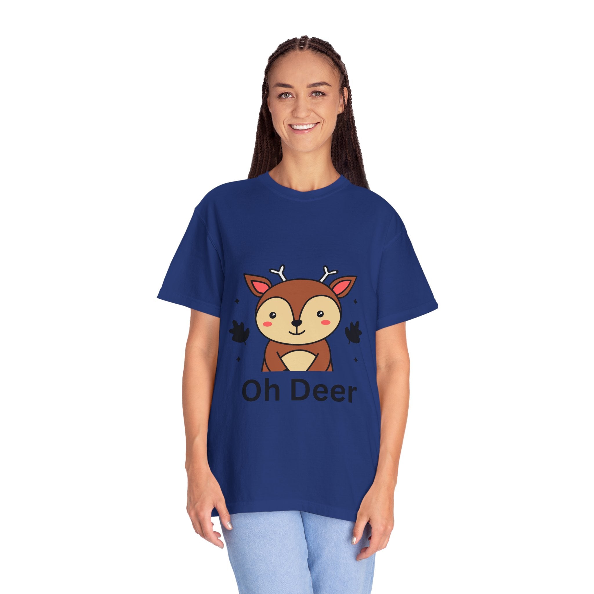 Cute Animal Graphic T-Shirt, Oh Deer Tee, Gift for Animal Lovers, Funny Shirt for Family, Casual Wear, Unisex Fashion