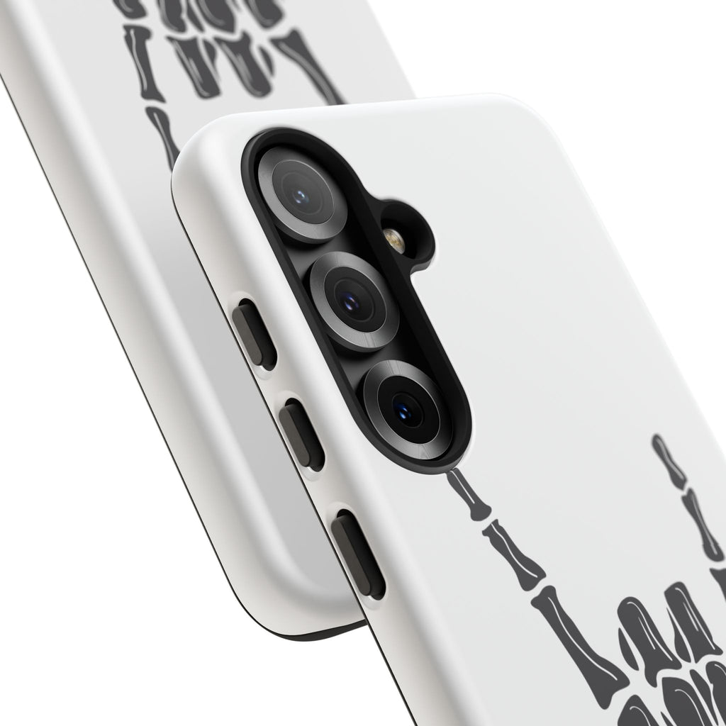 Rock On Skeleton Phone Case, Edgy Phone Cover, Tough Cases for Music Lovers, Halloween Accessories, Gifts for Him