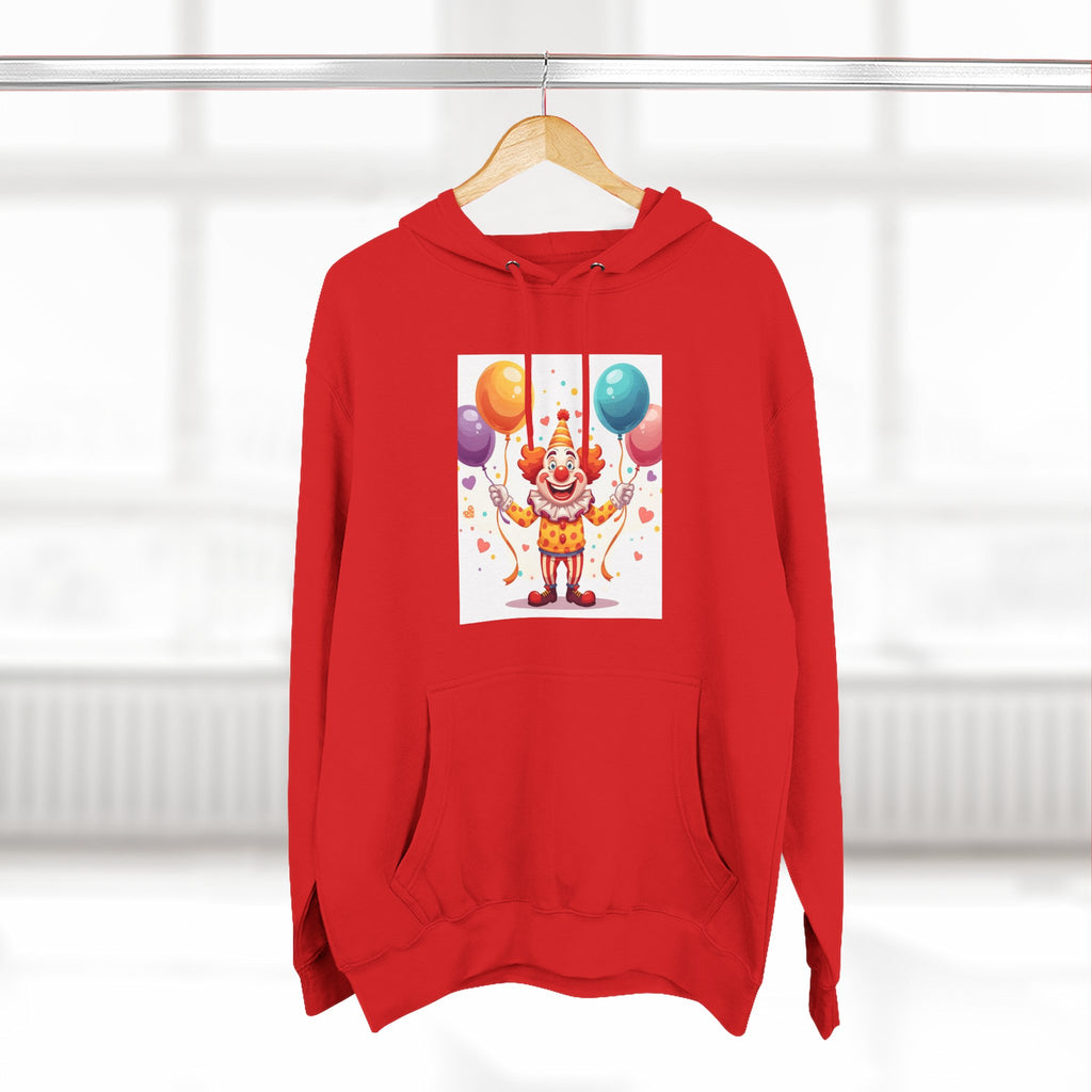 Clown Funny Three-Panel Fleece Hoodie