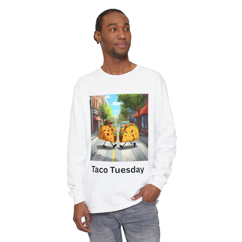 Taco Tuesday Unisex Garment-dyed Long Sleeve T-Shirt