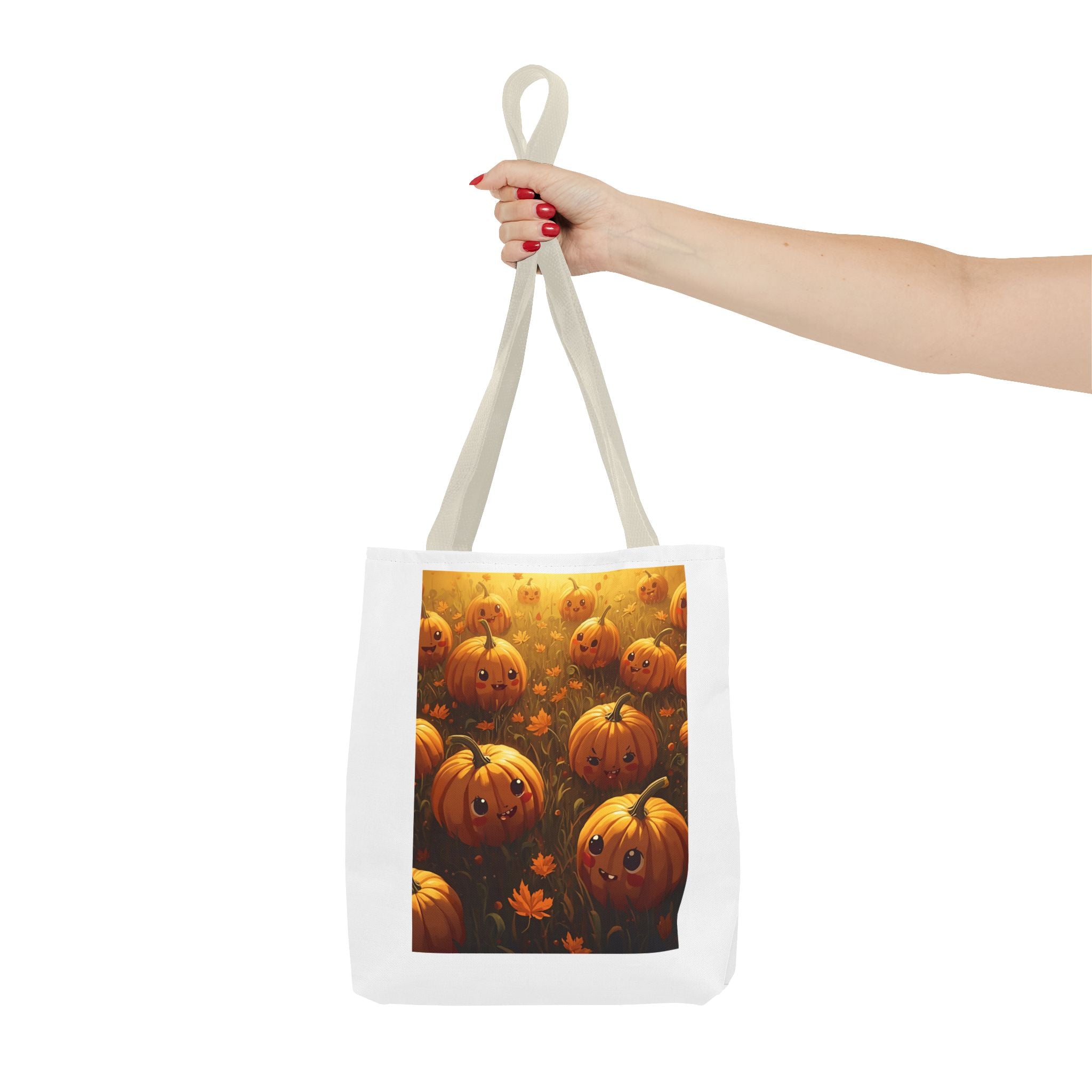 Happy Halloween Pumpkin Tote Bag, Halloween Shopping Bag, Fall Accessory, Eco-Friendly Tote, Cute Pumpkin Art Bag