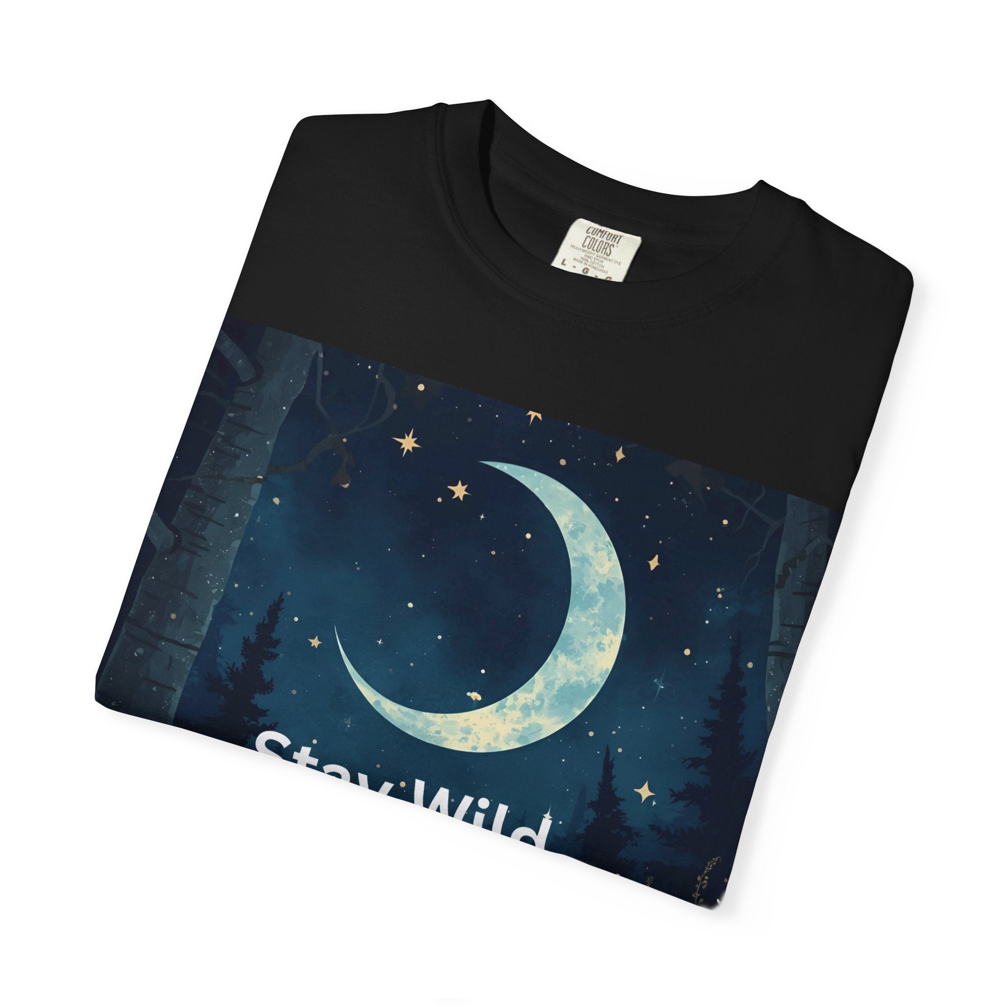 Unisex Stay Wild Moon Child T-Shirt, Stay Wild Graphic Tee, Boho Style Shirt, Gift for Nature Lovers, Vintage Vibe Apparel