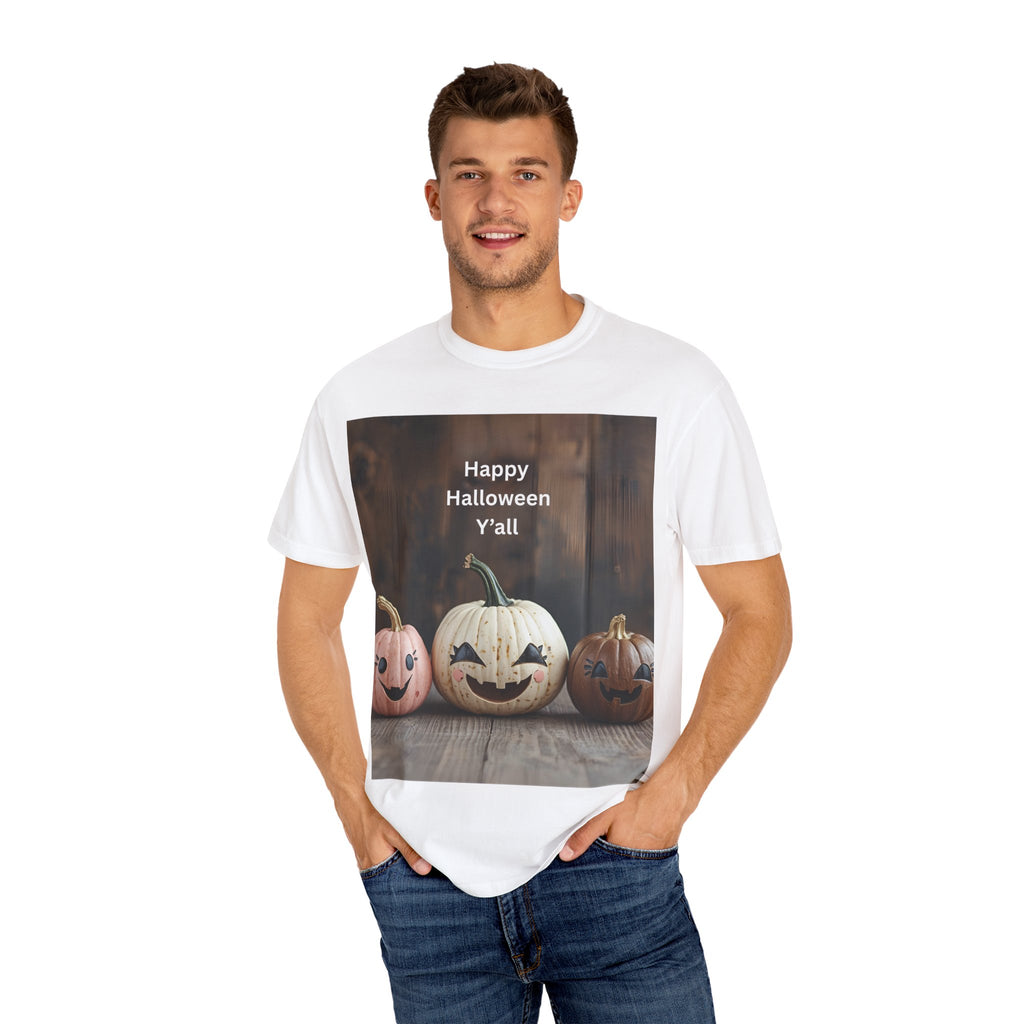 Happy Halloween Y'all T-shirt, Fall Pumpkin Tee, Unisex Halloween Apparel, Cute Halloween Gift, Autumn Wardrobe Essential
